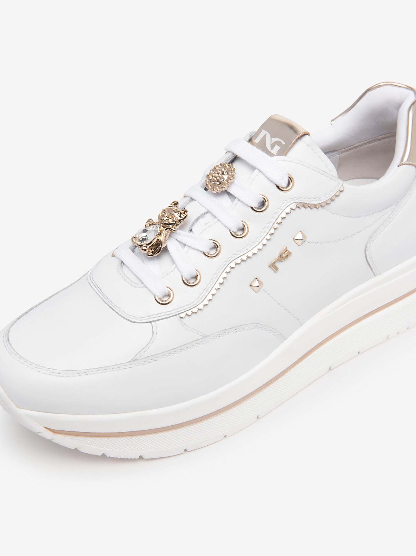 SNEAKERS CON CHARME NERO GIARDINI DONNA BIANCO
