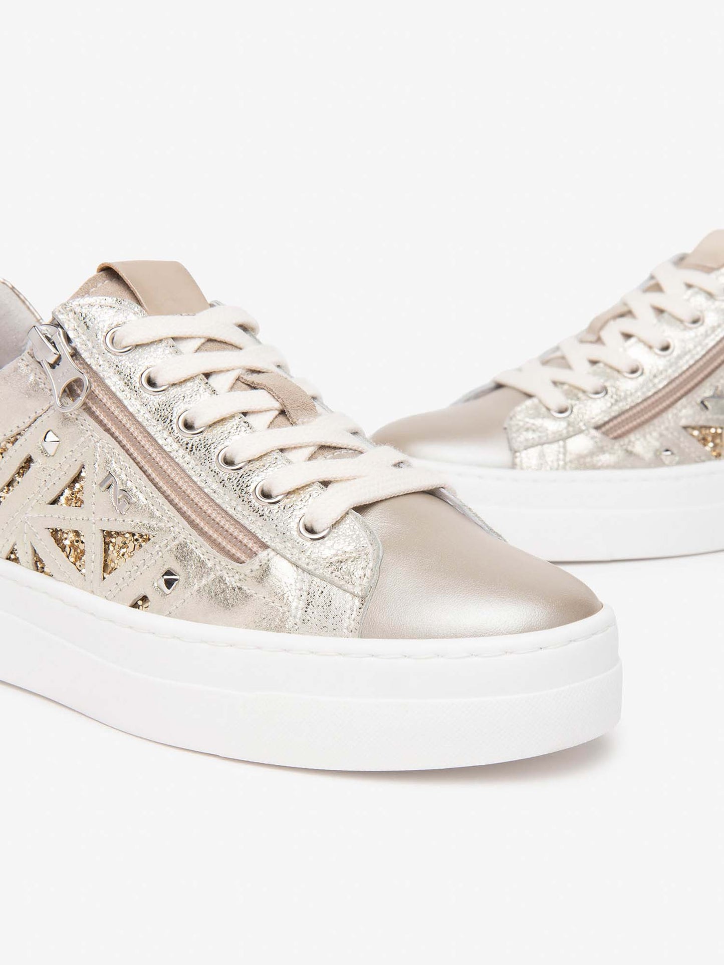 SNEAKERS CON PLATFORM NERO GIARDINI DONNA CHAMPAGNE