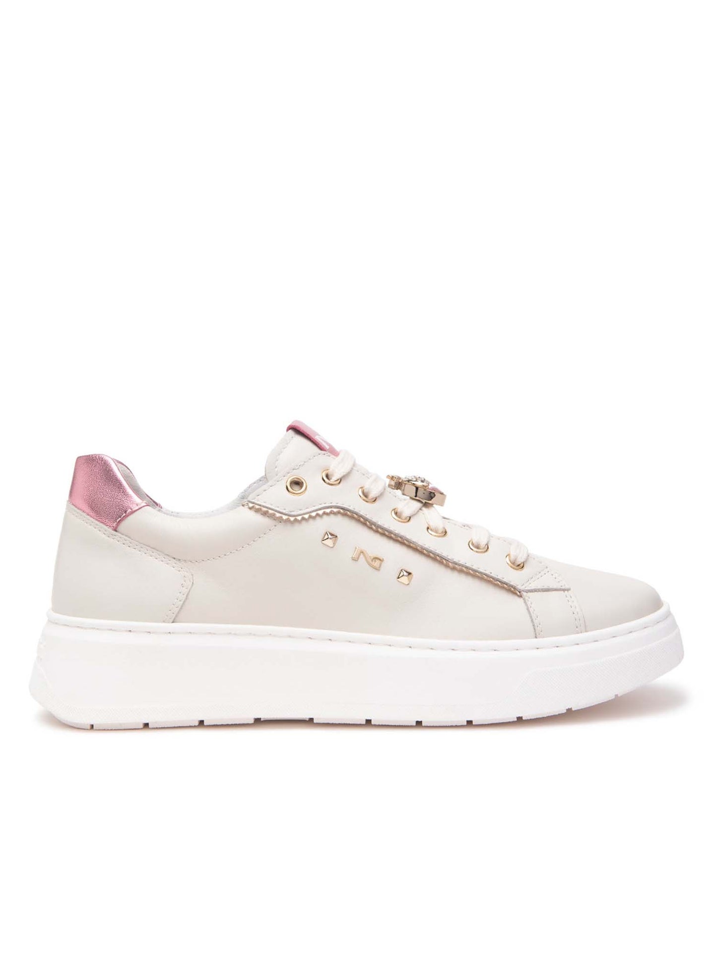 SNEAKERS CON PLATFORM E CHARM NERO GIARDINI DONNA GESSO