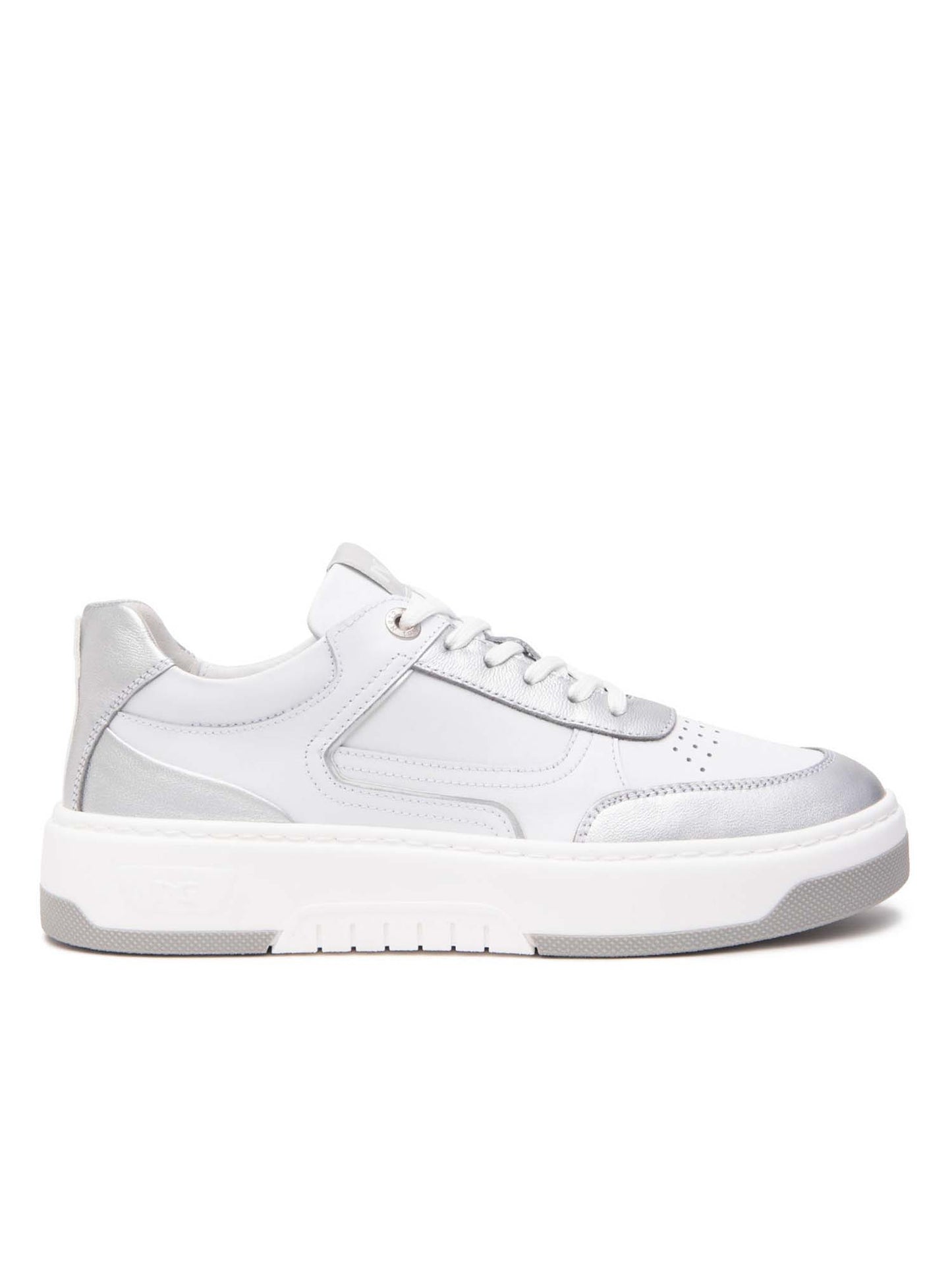 SNEAKERS NERO GIARDINI DONNA BIANCO ARGENTO