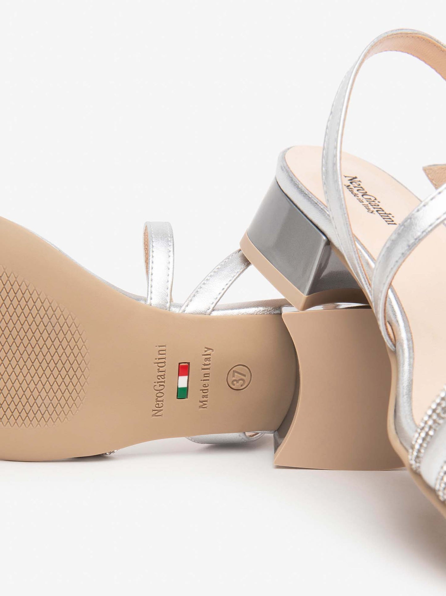 NERO GIARDINI SANDAL - ARGENTO