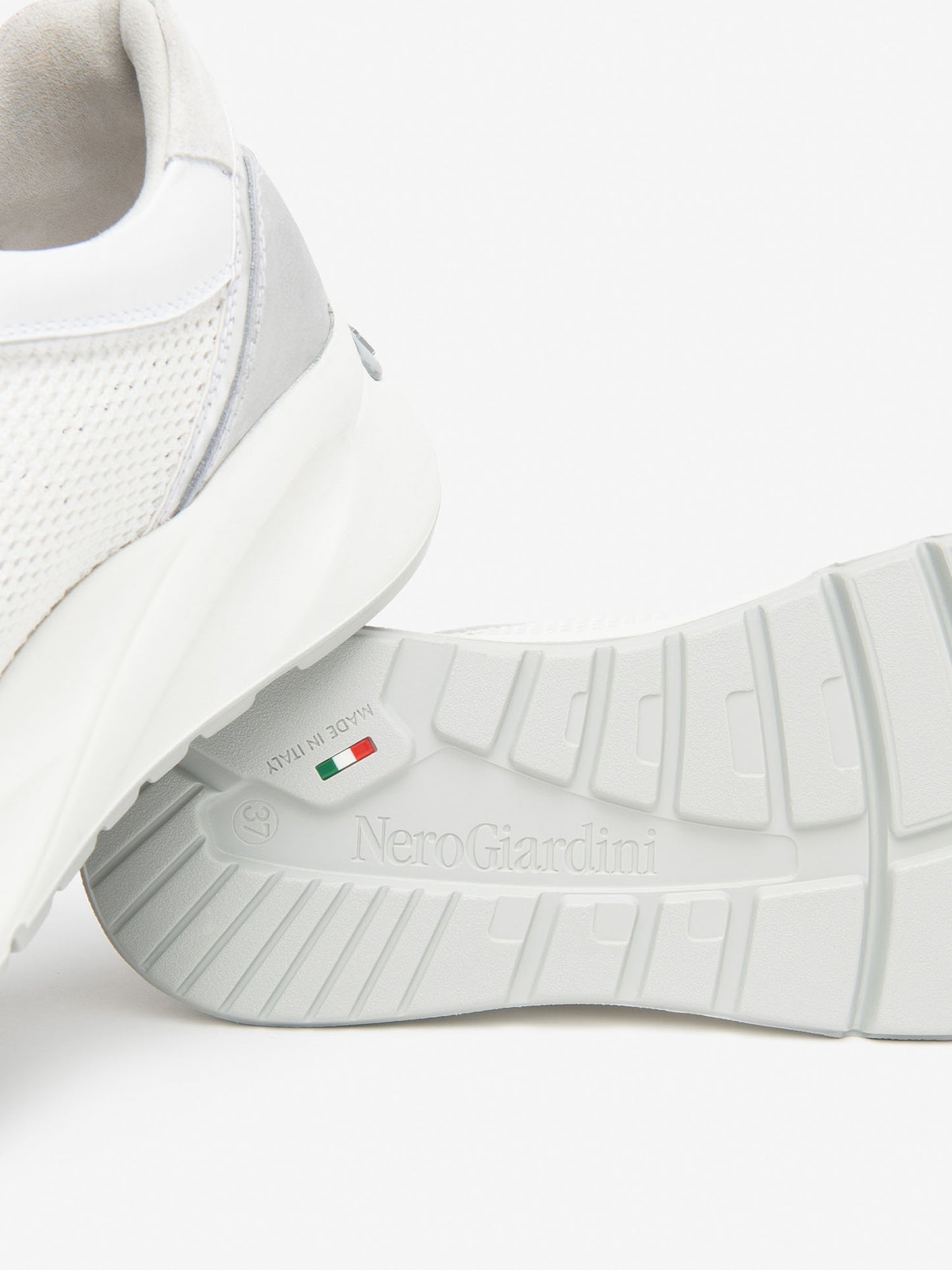 Sneakers Nero Giardini Diba da donna in pelle bianca