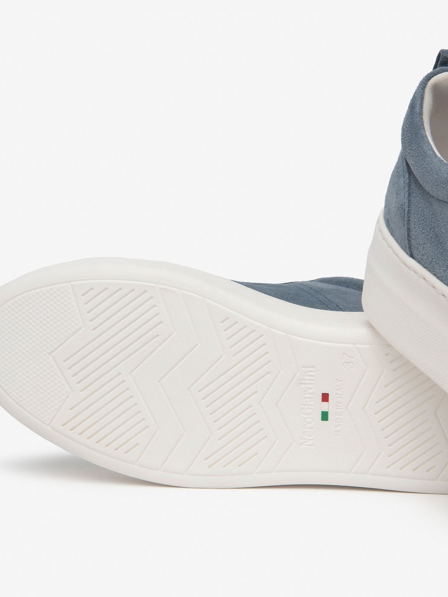 Sneakers Avio Nero Giardini platform donna in pelle e tessile