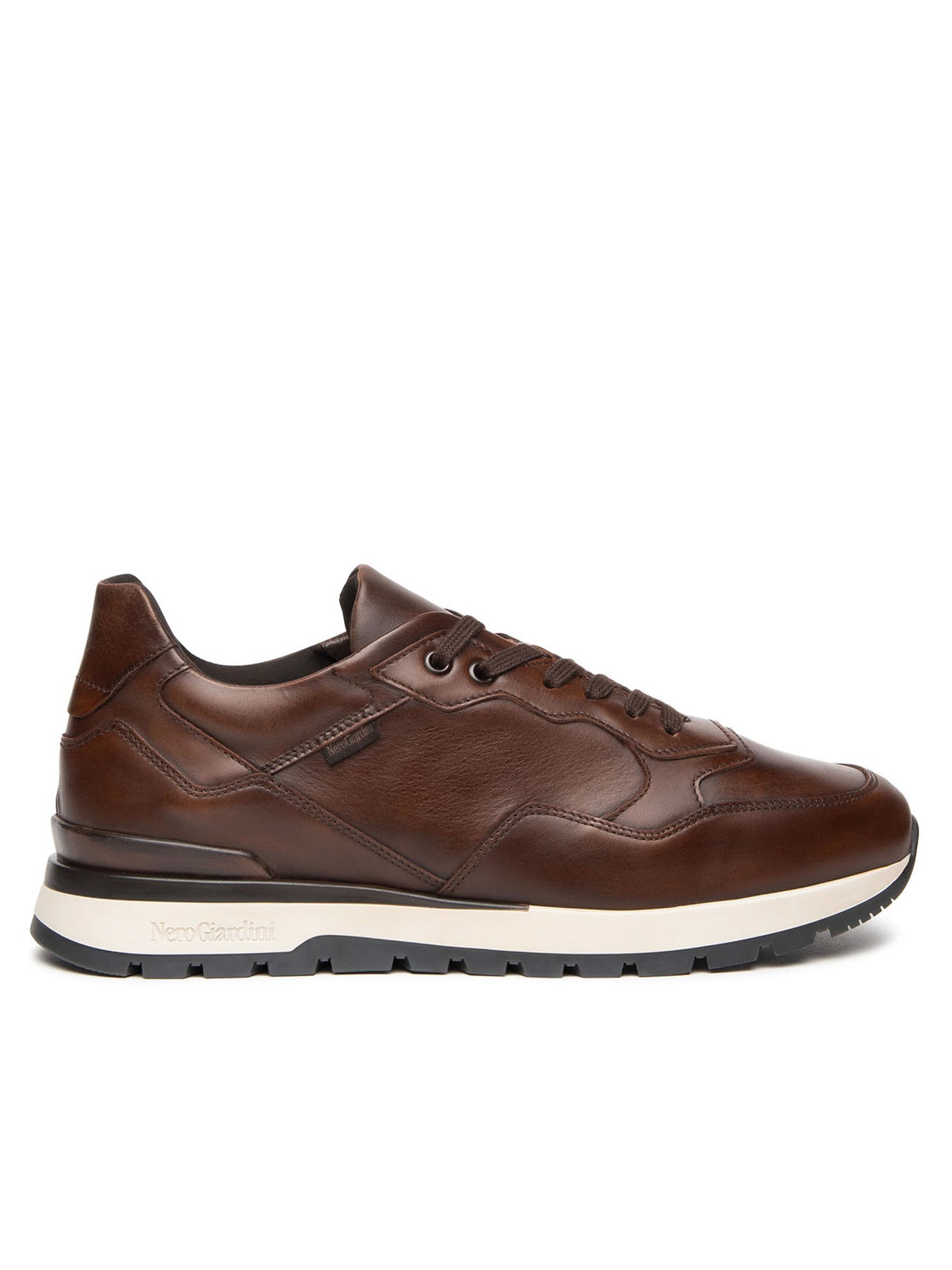 SNEAKERS IN PELLE NeroGiardini DA UOMO MARRONE