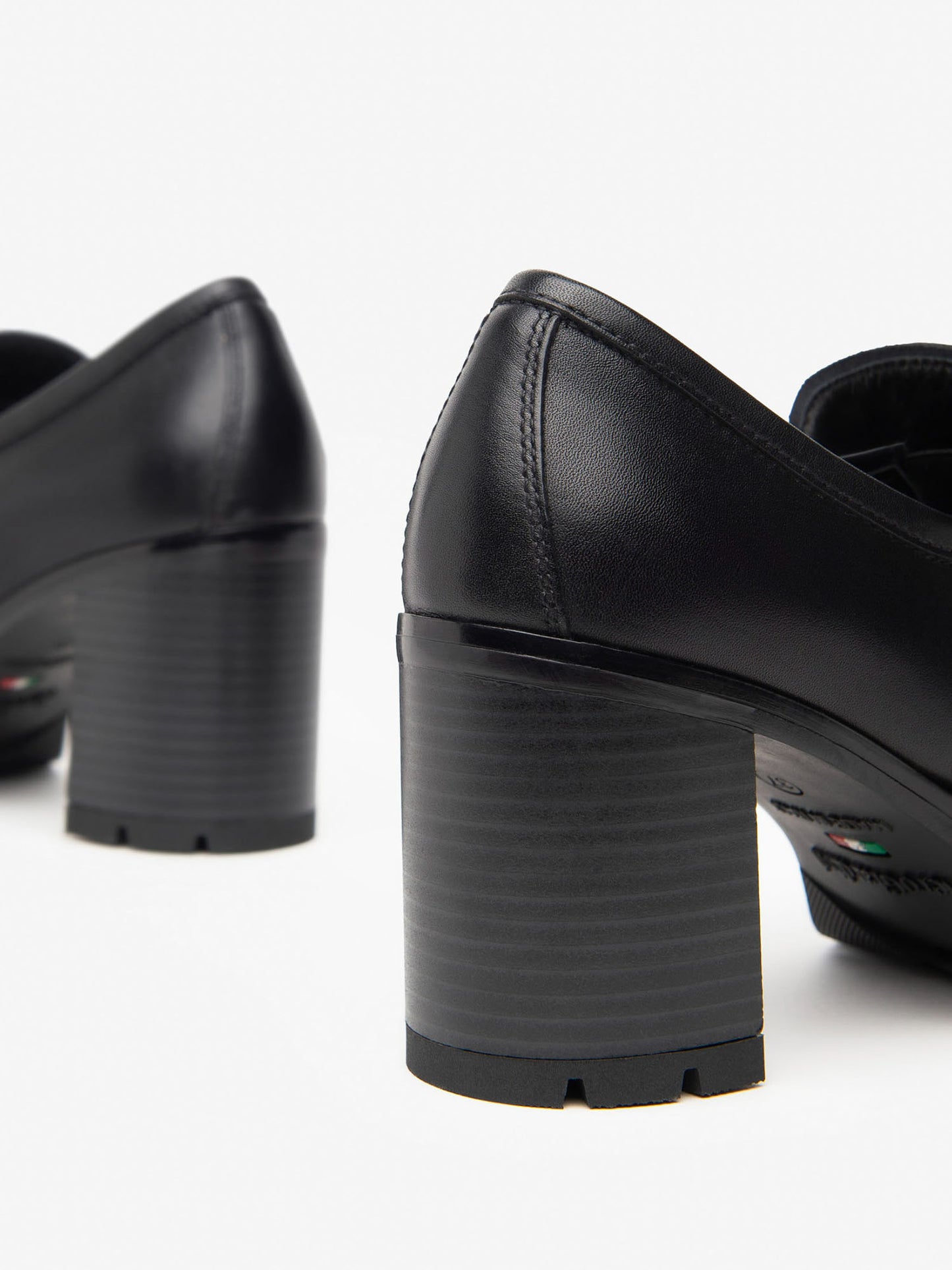 MOCASSINI CON TACCO NEROGIARDINI DA DONNA NERO