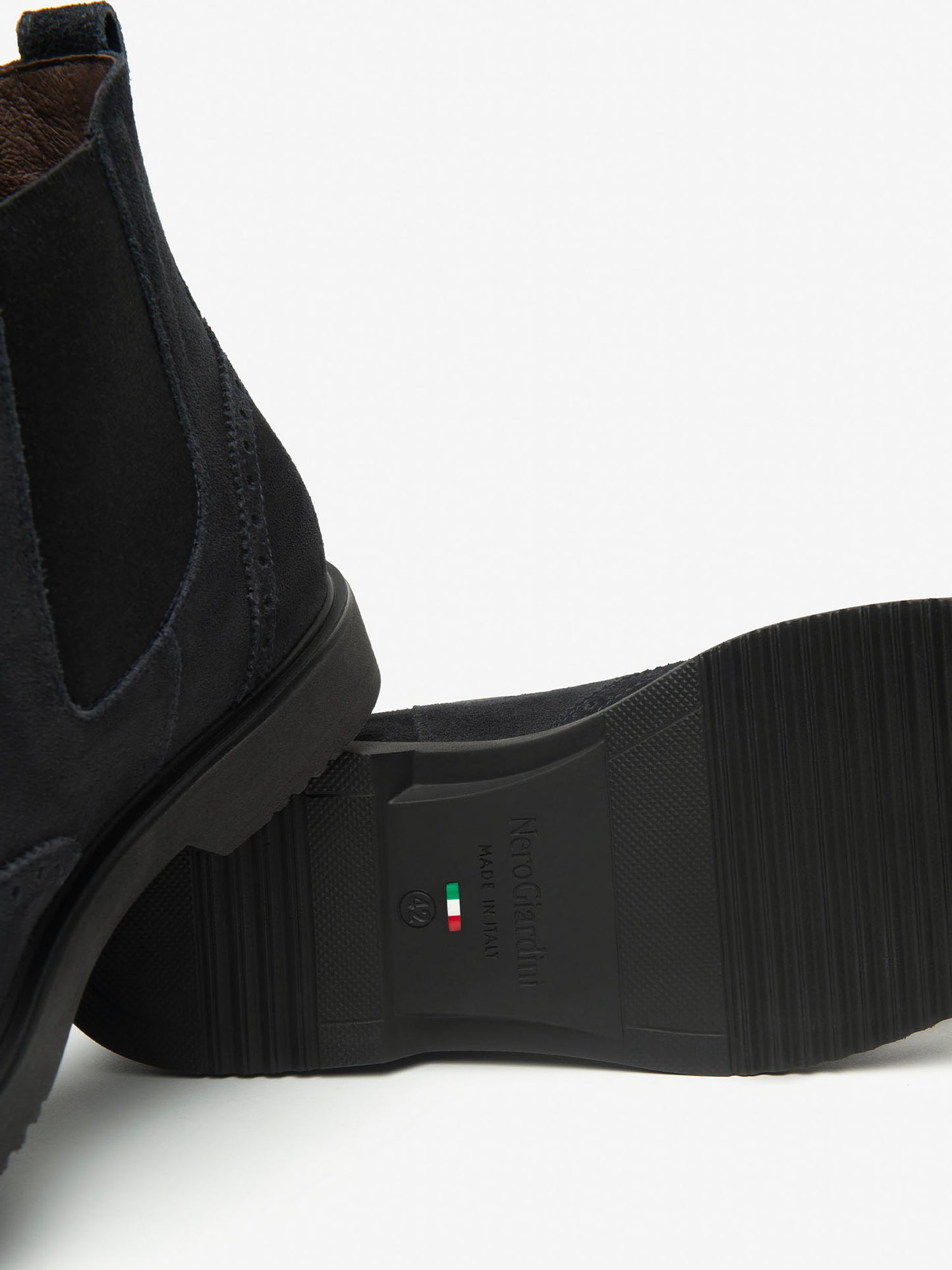 STIVALETTI CHELSEA SCAMOSCIATI NeroGiardini DA UOMO BLU