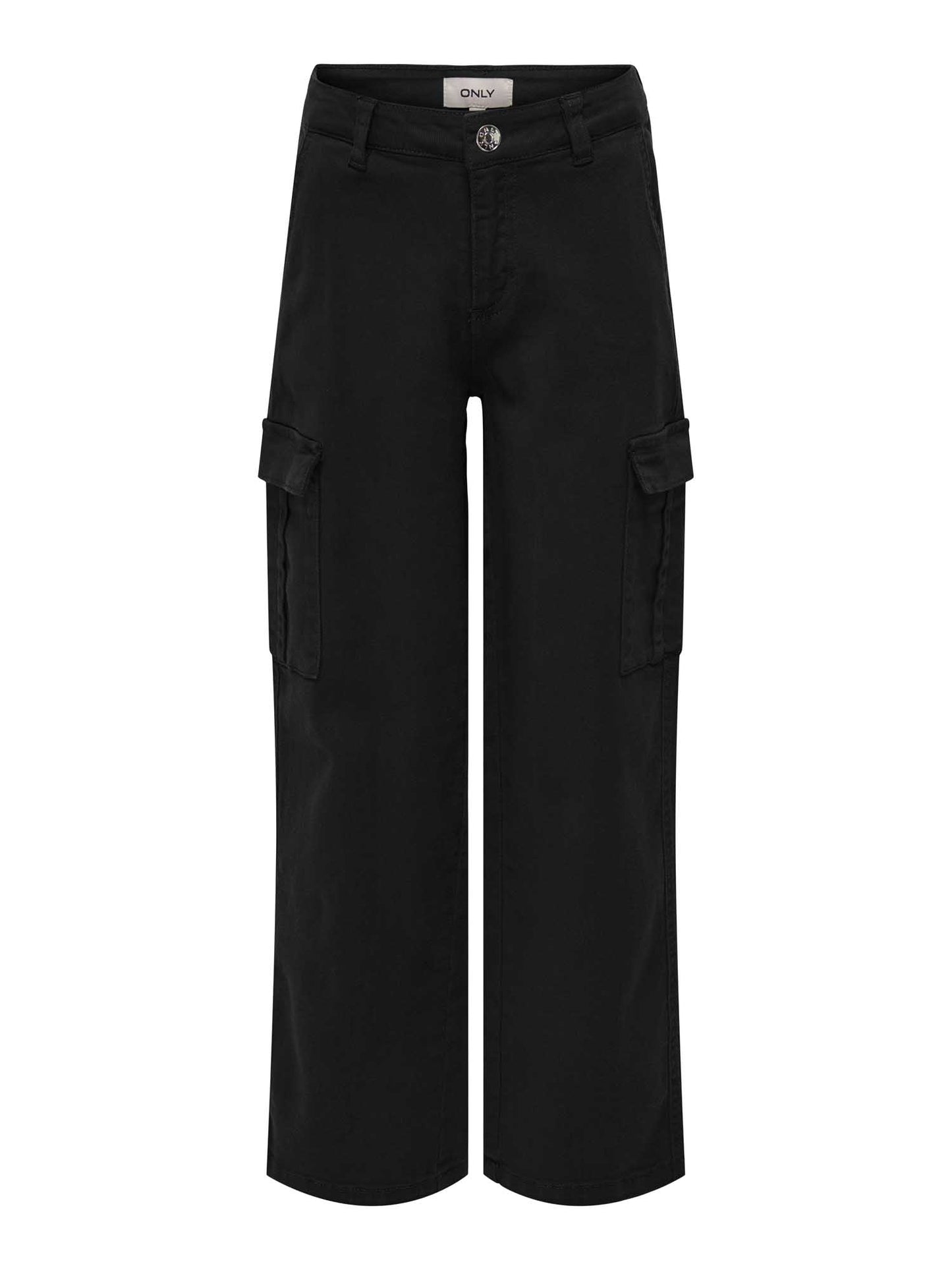 PANTALONI CARGO STRAIGHT ONLY JUNIOR DA BAMBINA NERO