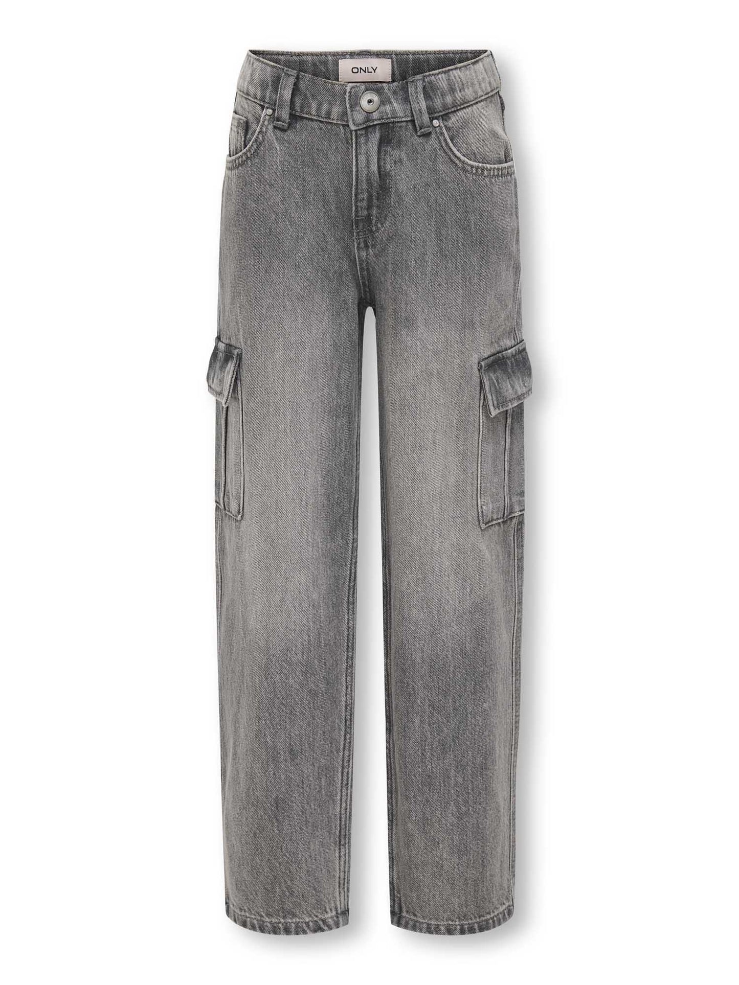 JEANS HARMONY WIDE CARGO ONLY DA BAMBINA GRIGIO DENIM