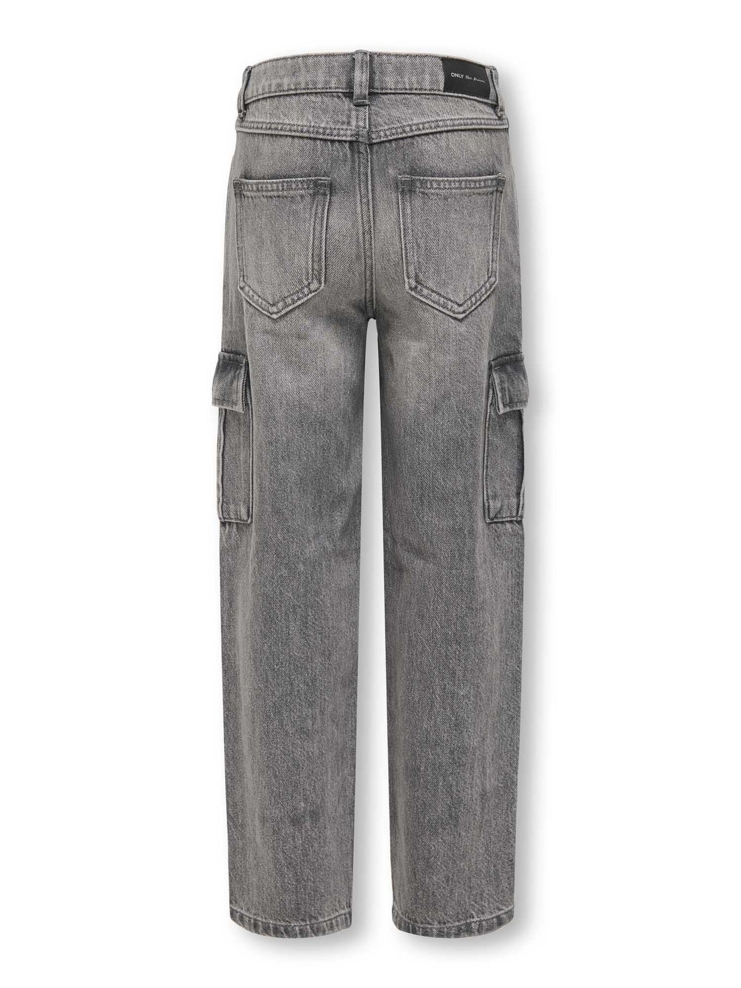 JEANS HARMONY WIDE CARGO ONLY DA BAMBINA GRIGIO DENIM