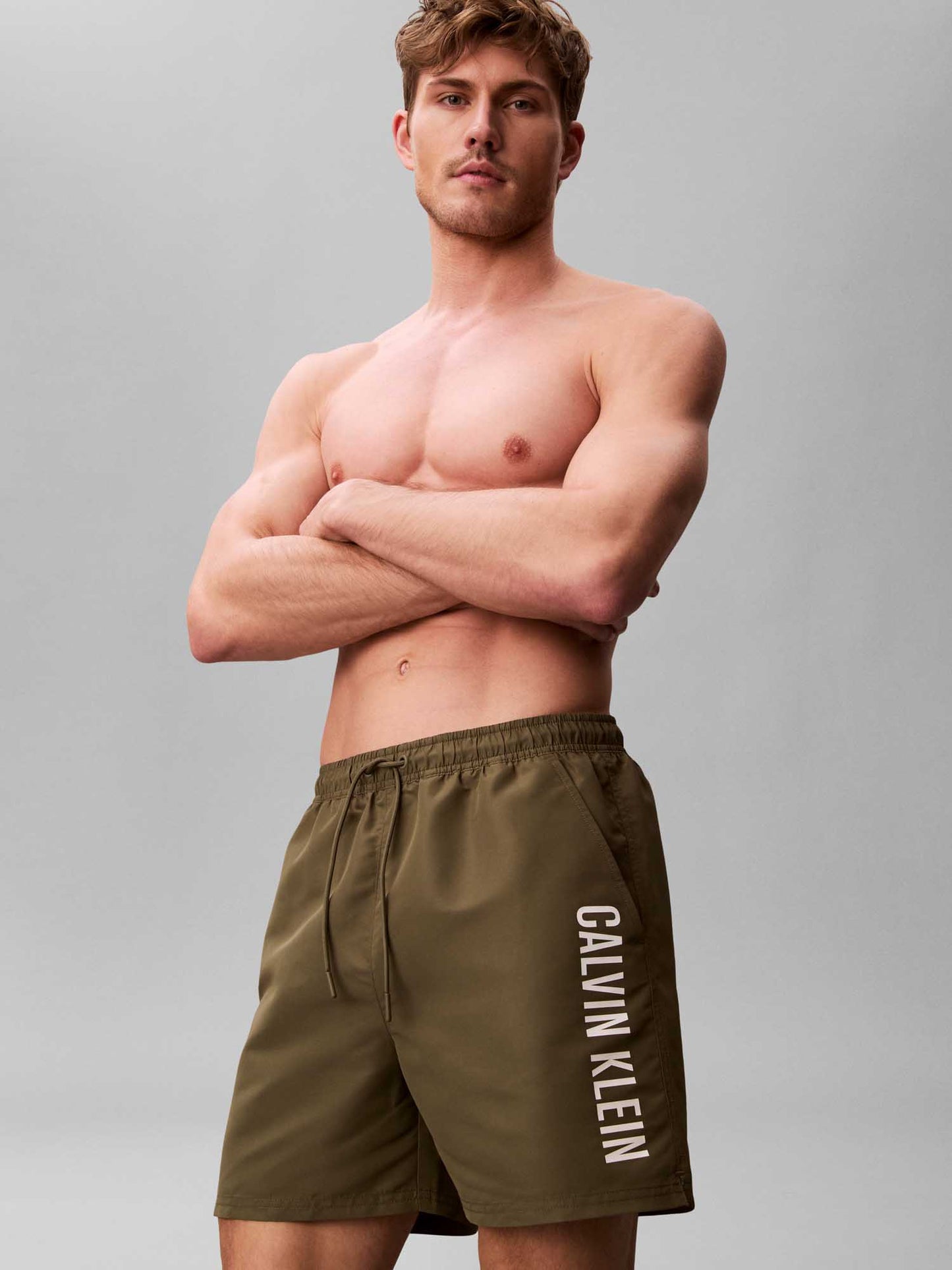 Calvin Klein Medium Drawstring, boxer da nuoto uomo adulto verde