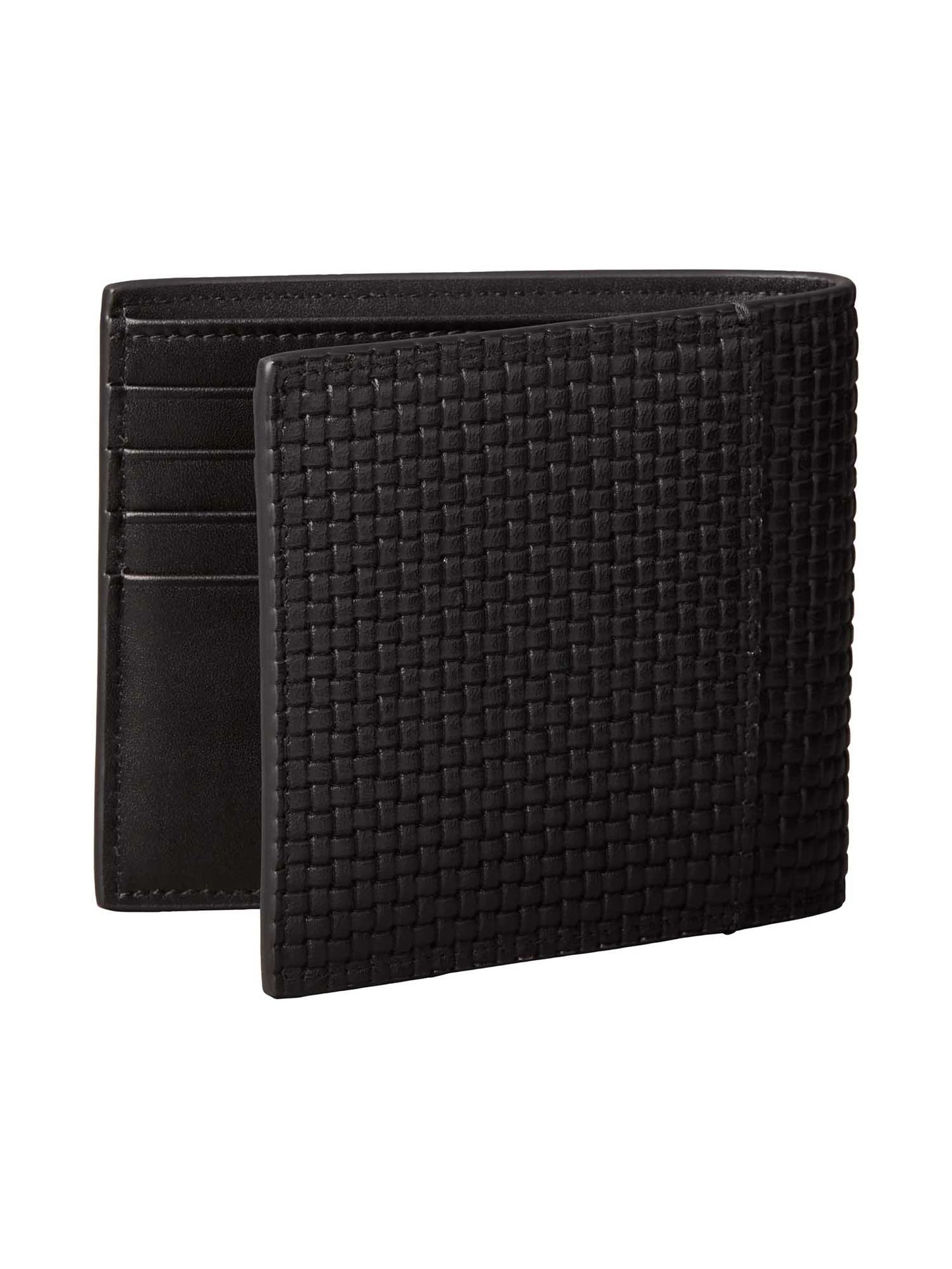 Portafoglio nero Calvin Klein Emboss Woven da uomo