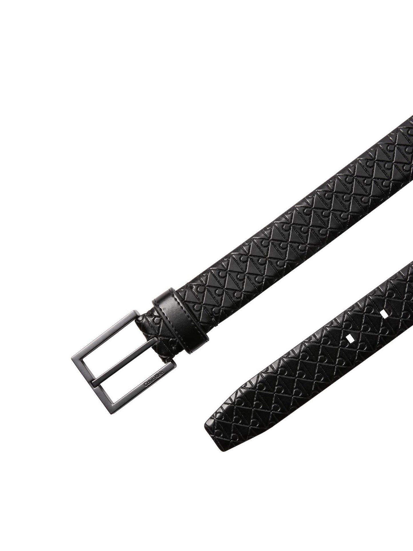 Calvin Klein CK Square Buckle cintura unisex adulta nera