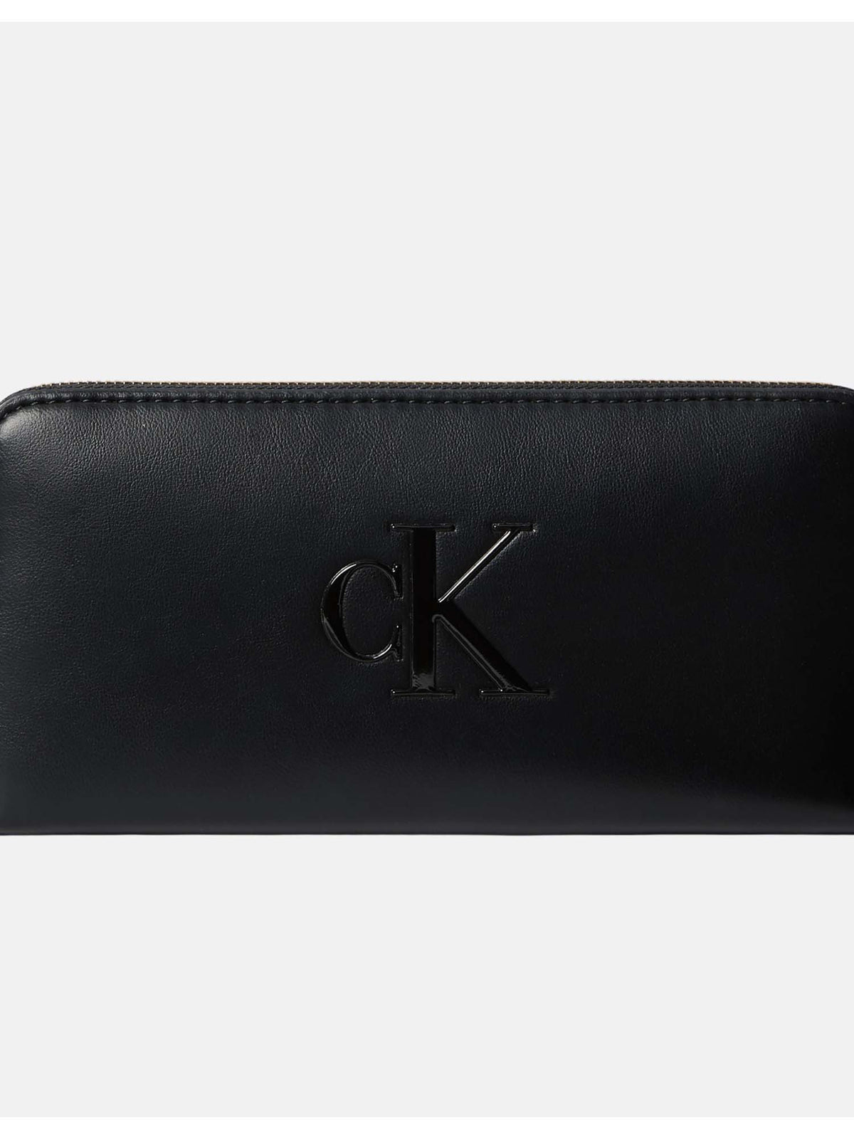 Ck bold long zip aro portafogli da donna nero