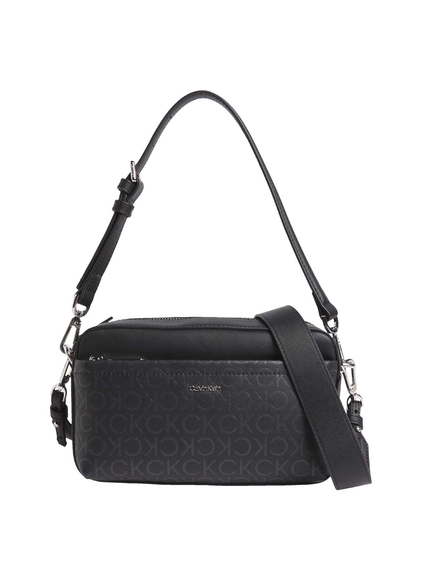 BORSA A TRACOLLA MONOGRAM CALVIN KLEIN DA DONNA NERO