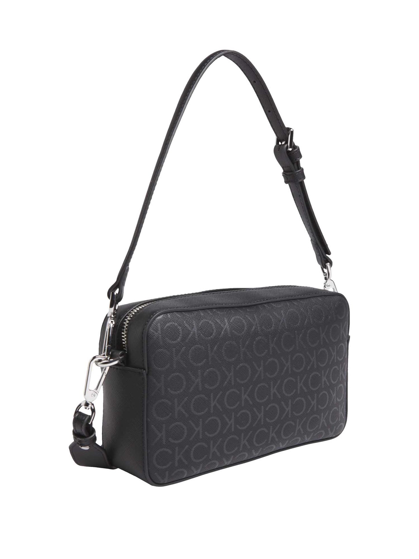 BORSA A TRACOLLA MONOGRAM CALVIN KLEIN DA DONNA NERO