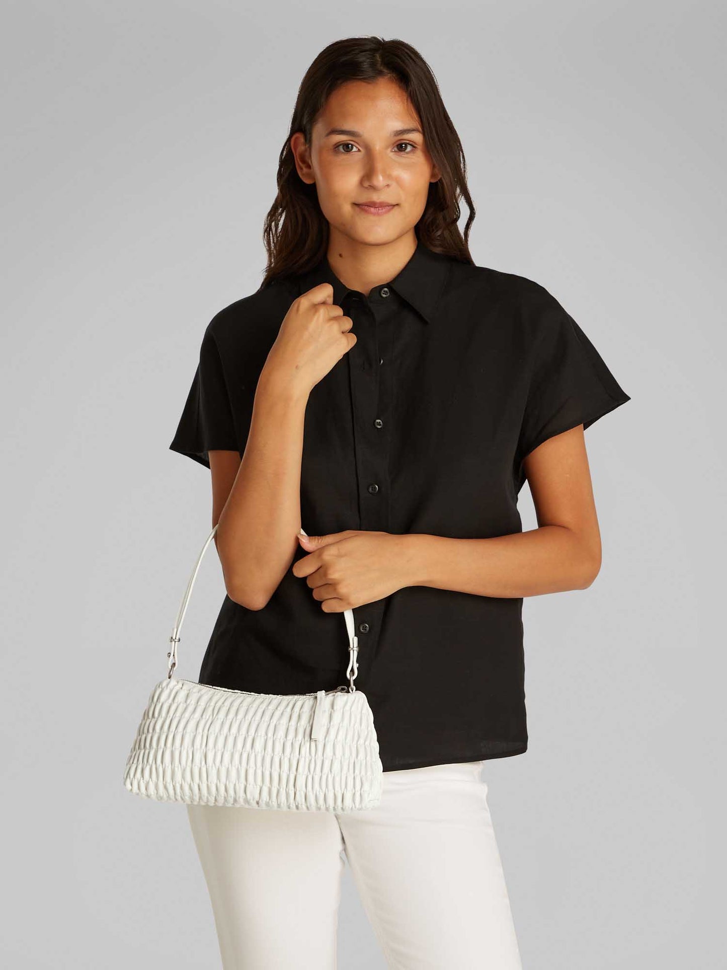 CK RUCHED SHOULDER