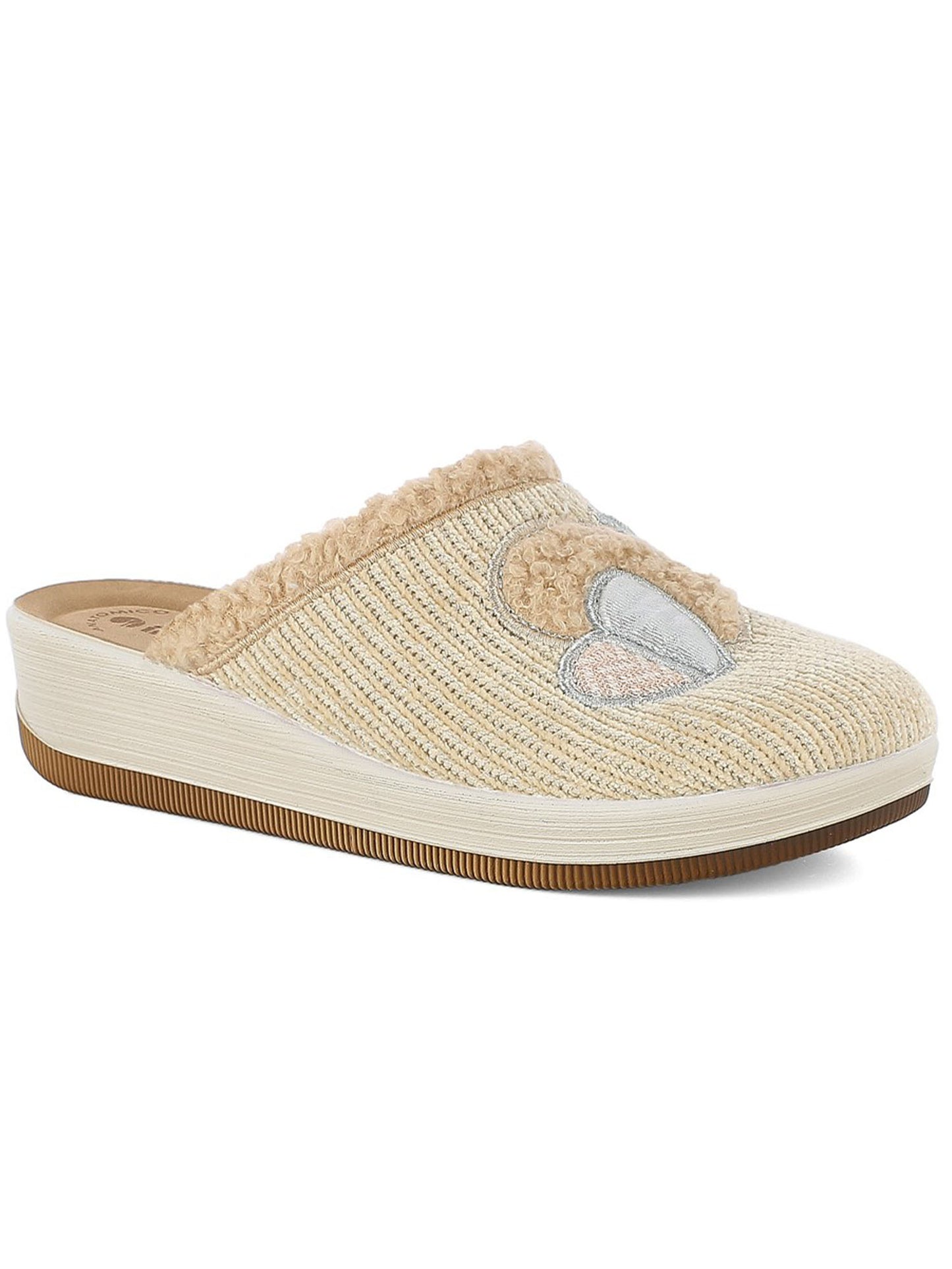 CIABATTA CUORE IN BLU DONNA CREMA