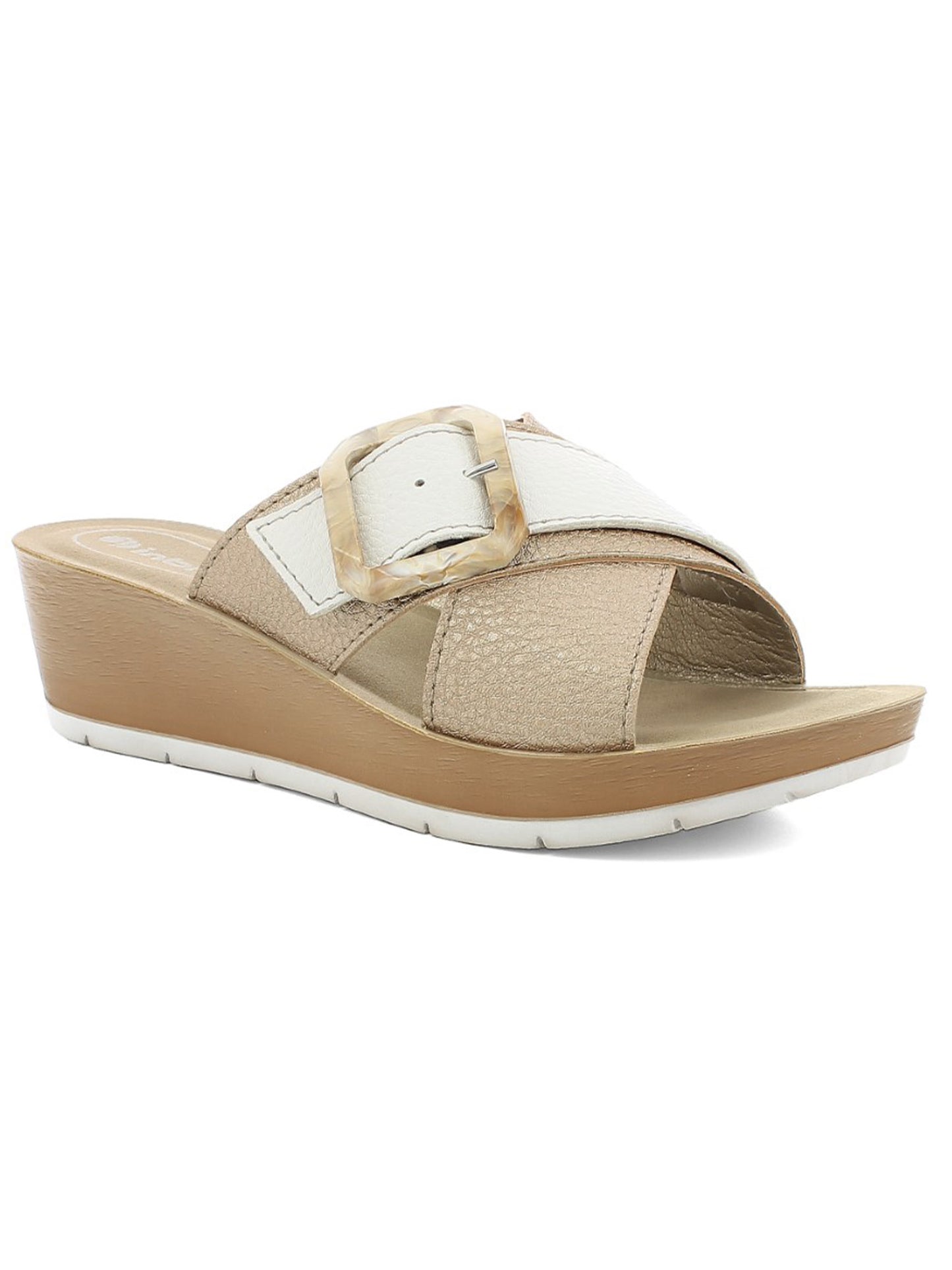 Ciabatta donna In Blu color argento: comfort e stile casual