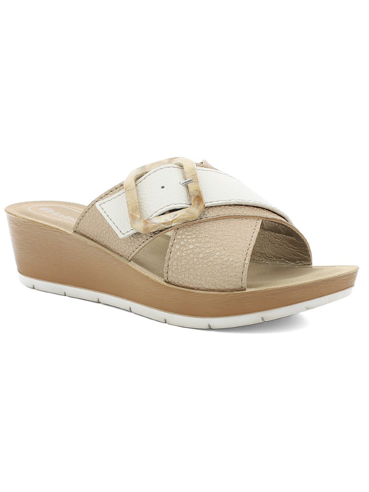 In blu ciabatta da donna platino