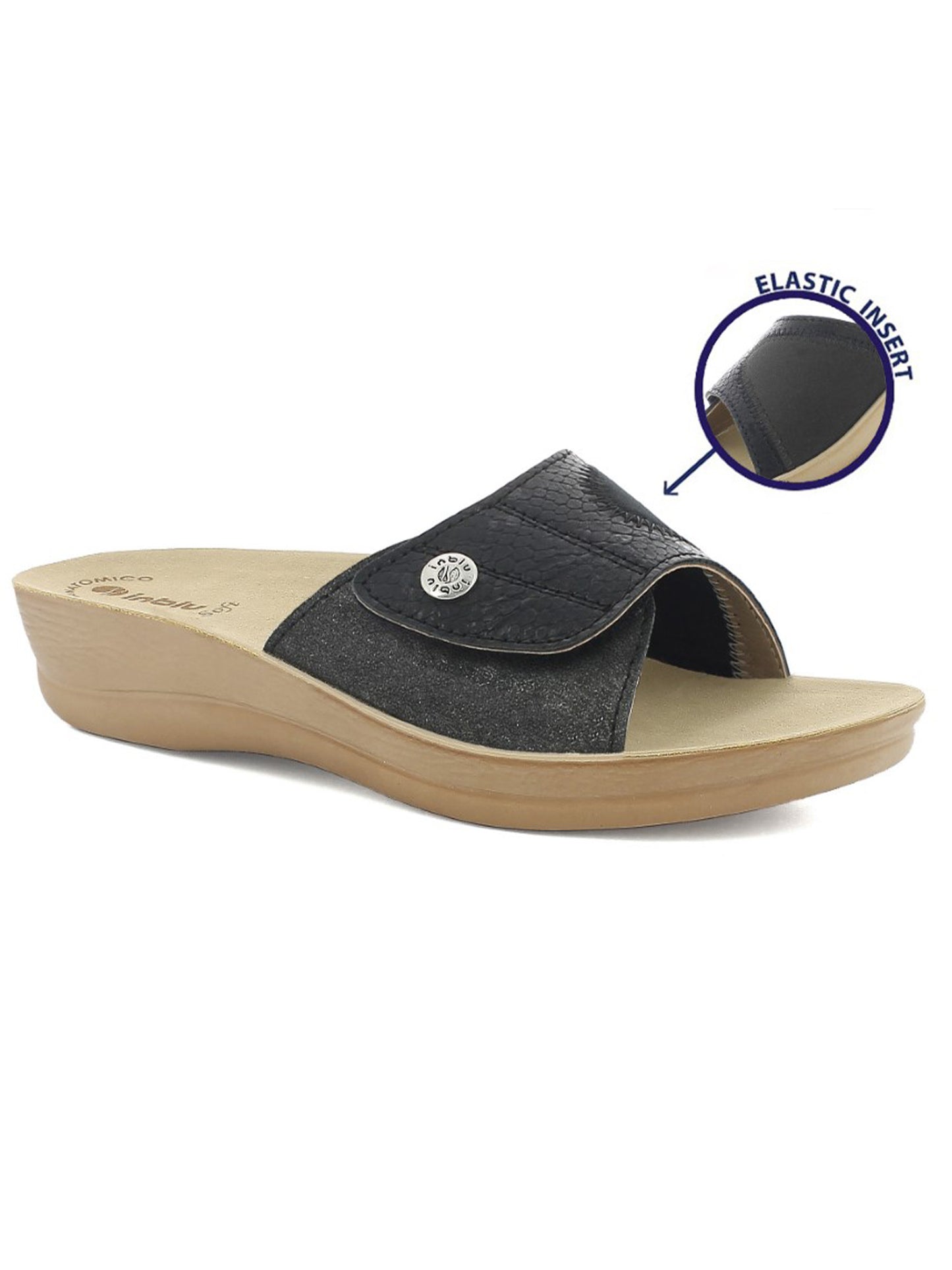 Ciabatte donna In Blu nere dal design confortevole e versatile