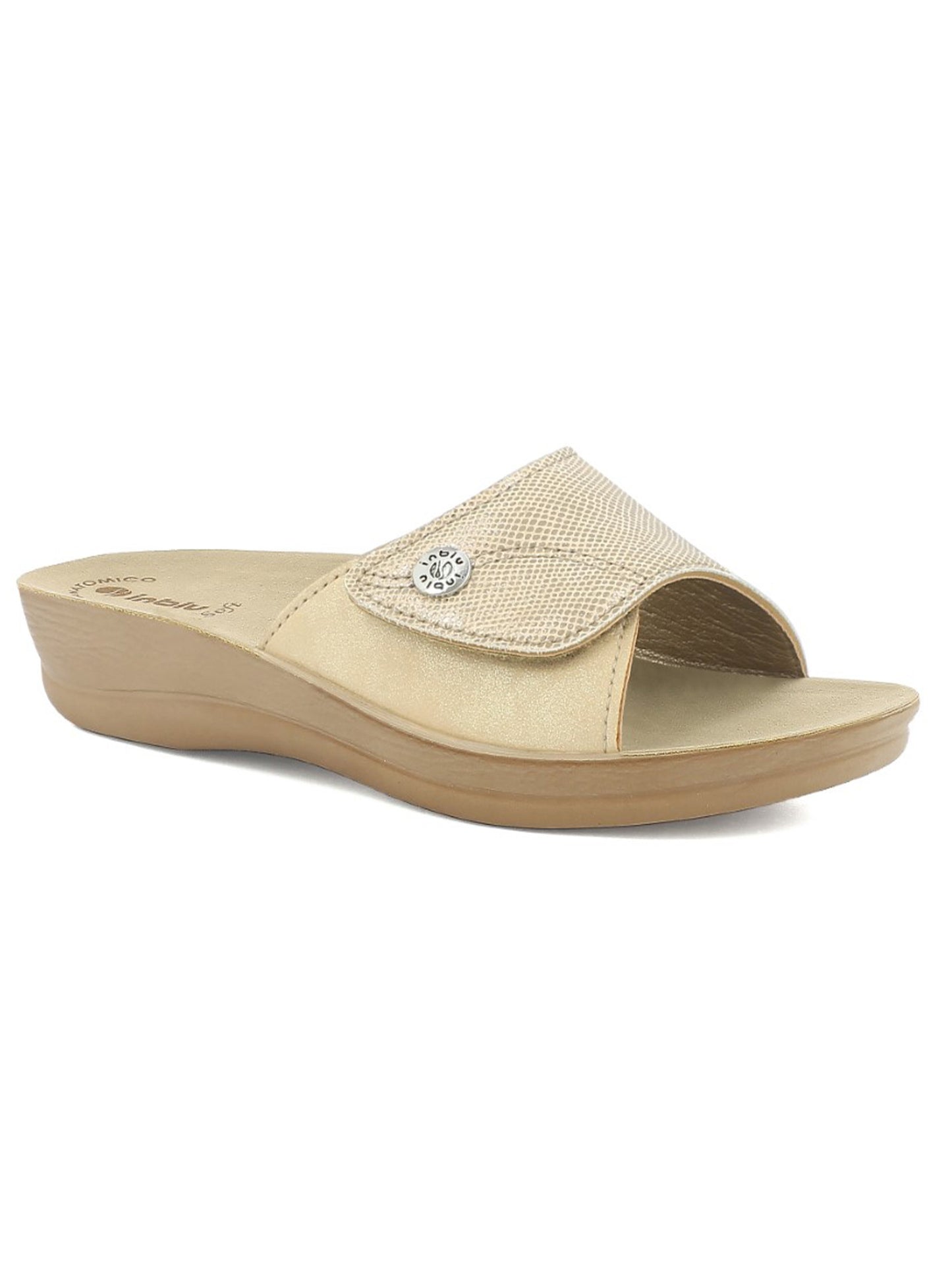 Ciabatta donna In Blu color argento per uso quotidiano casual