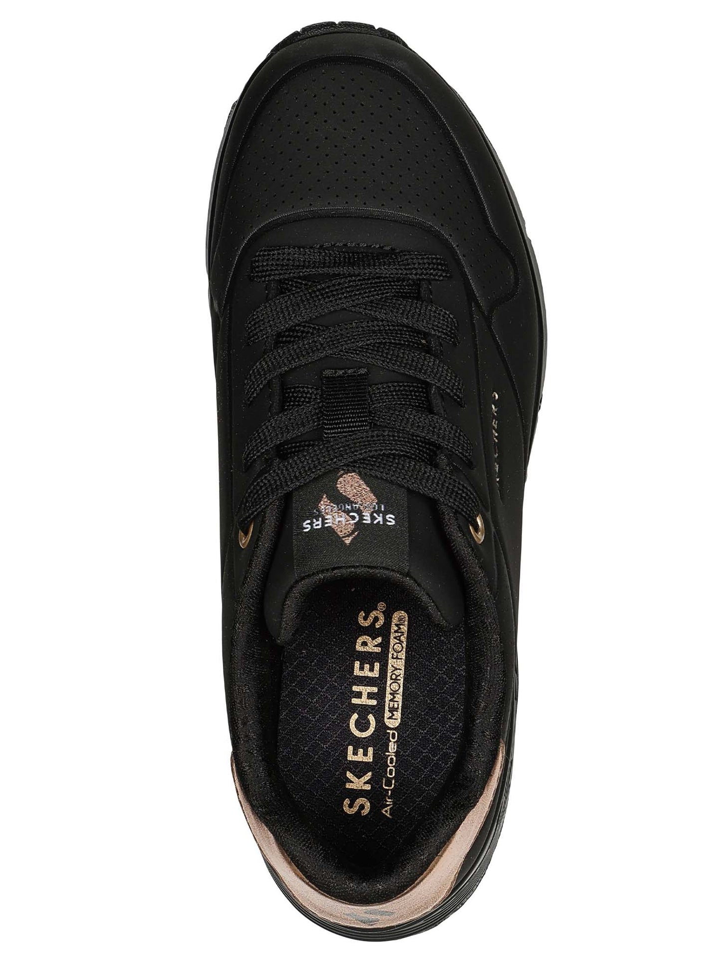 SNEAKERS UNO GEN1 SKECHERS DA RAGAZZA NERO ORO