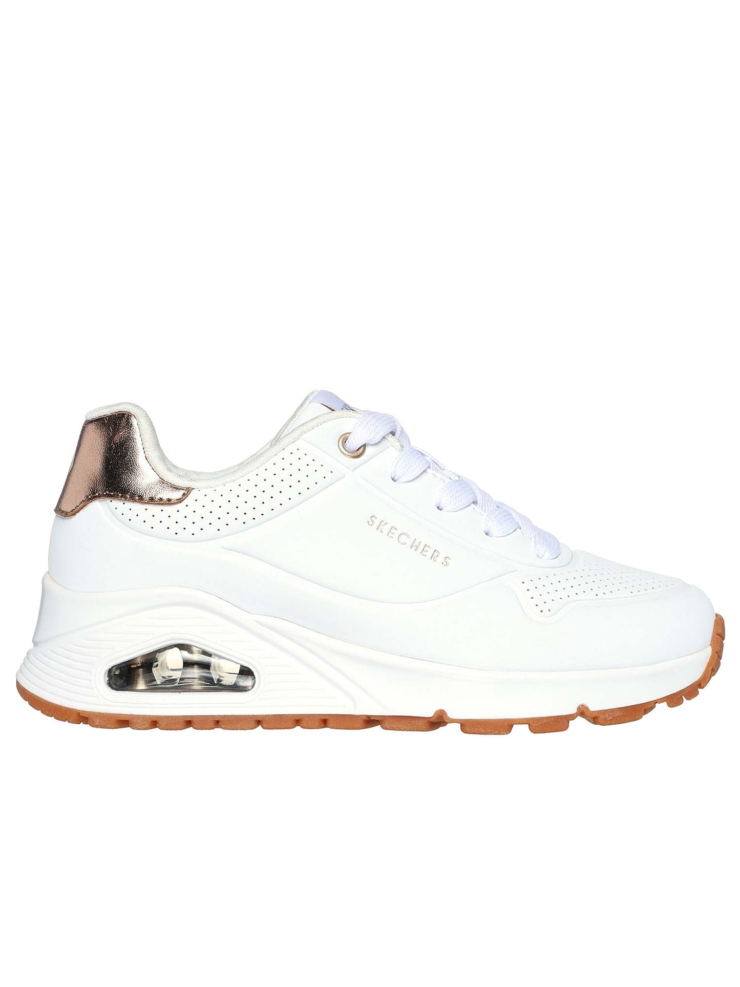 SNEAKERS UNO GEN1 SKECHERS DA RAGAZZA BIANCO ORO