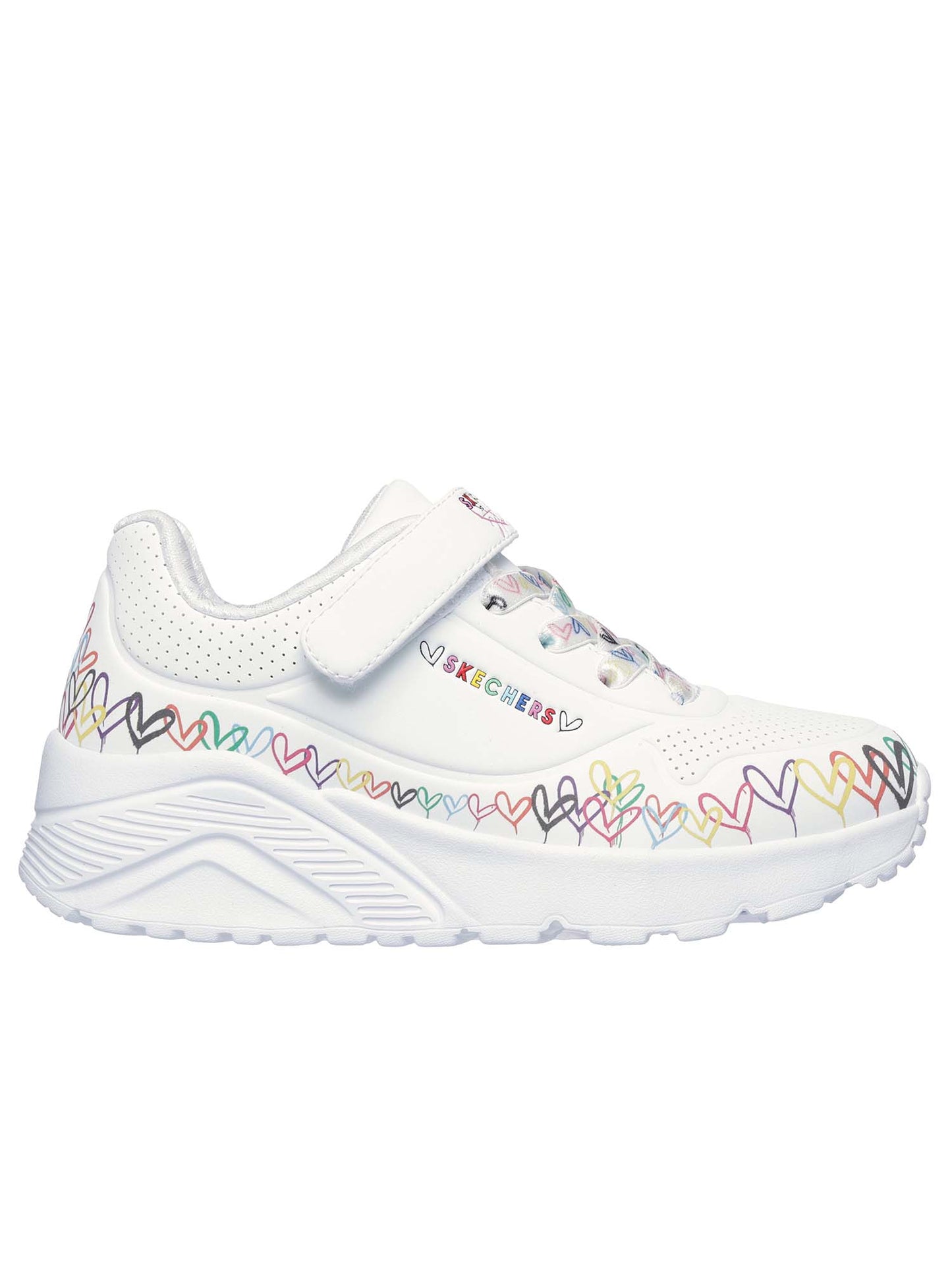 SNEAKERS UNO LITE HEART SKECHERS DA BAMBINA BIANCO