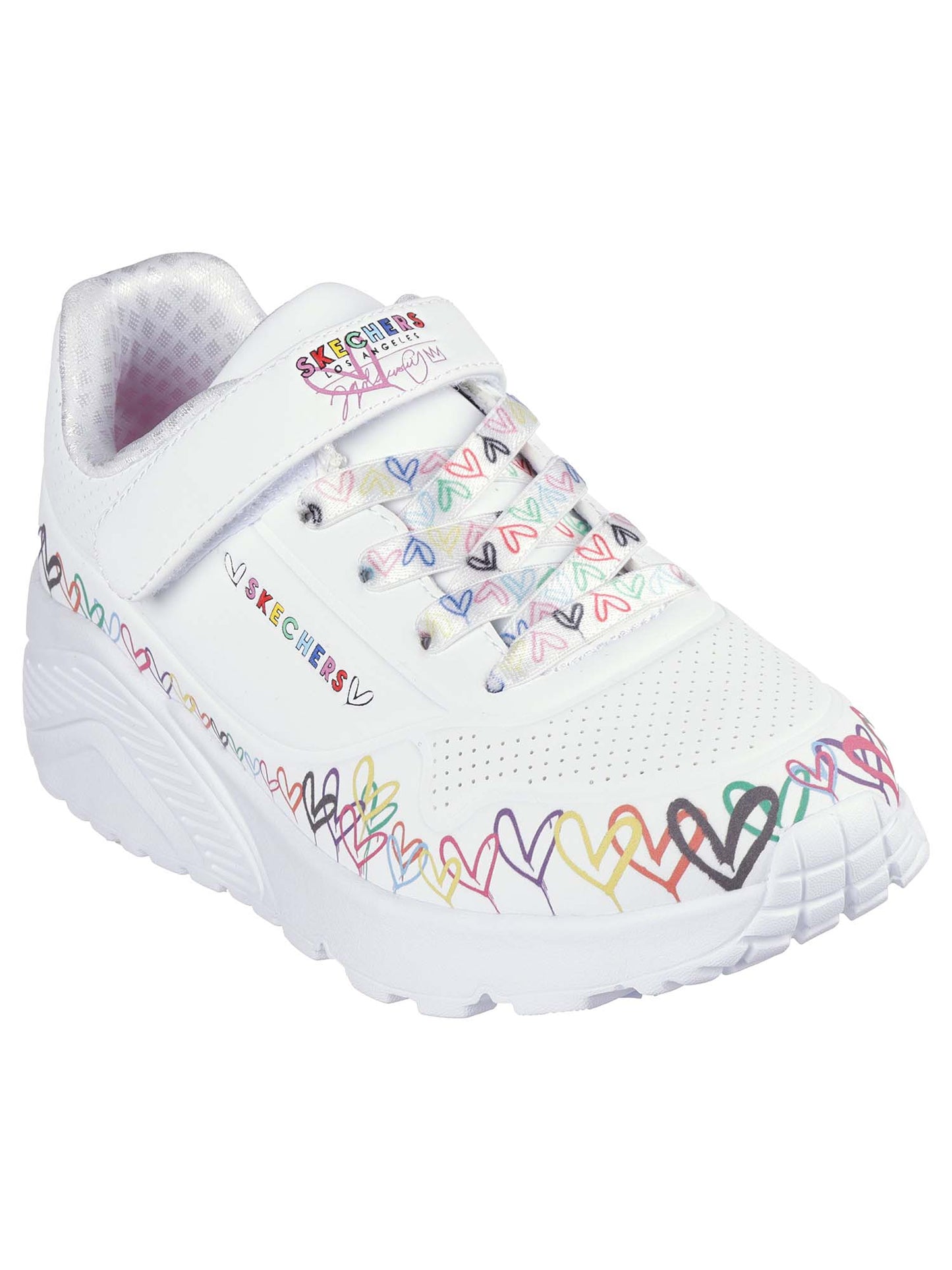 SNEAKERS UNO LITE HEART SKECHERS DA BAMBINA BIANCO