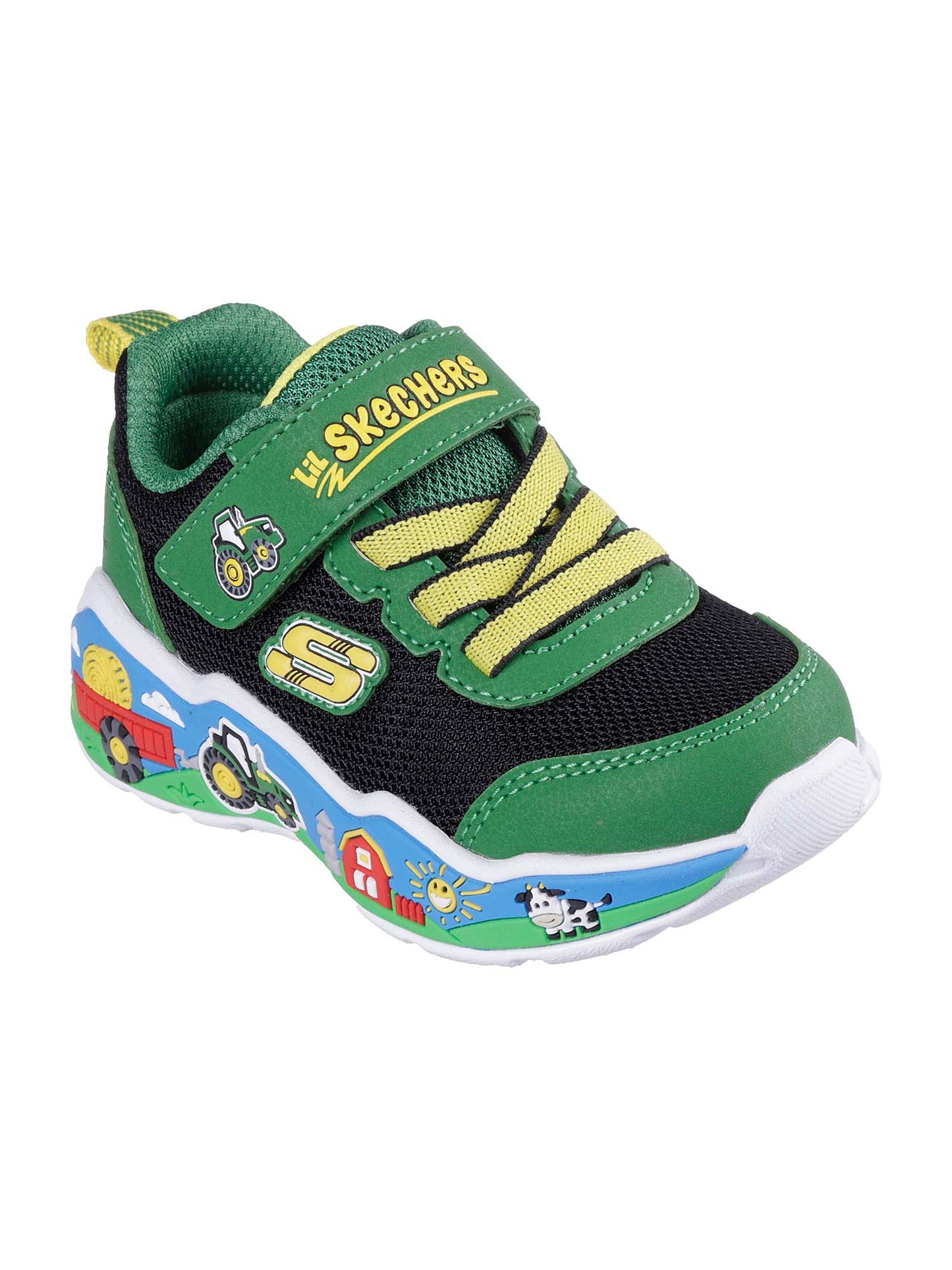 SNEAKERS JOHN DEERE BARN SQUAD BUDDIES SKECHERS DA BAMBINO VERDE