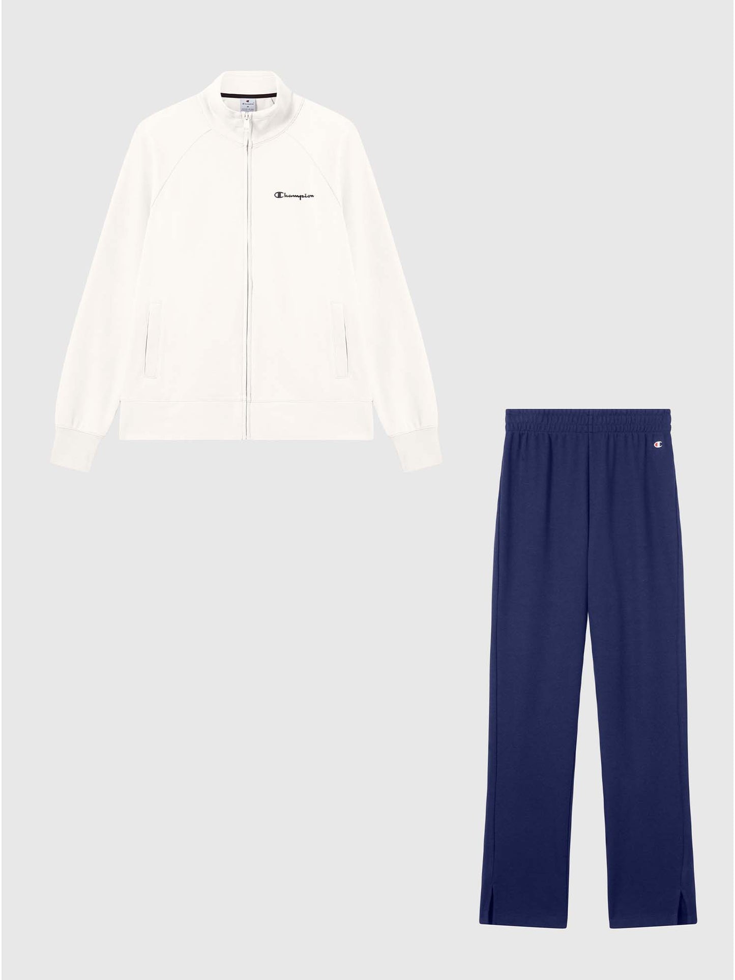 Champion tuta donna slim fit blu in French terry