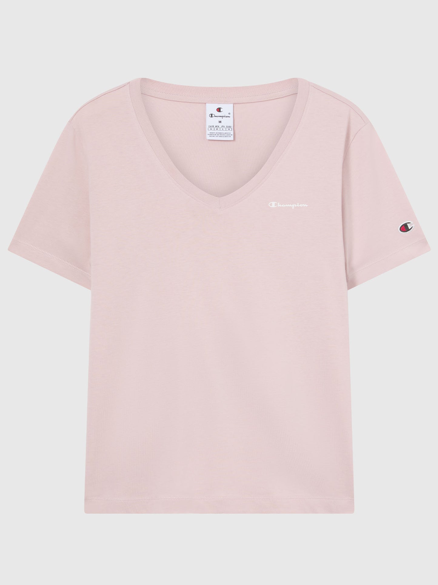 T-SHIRT COLLO A V CHAMPION DA DONNA ROSA