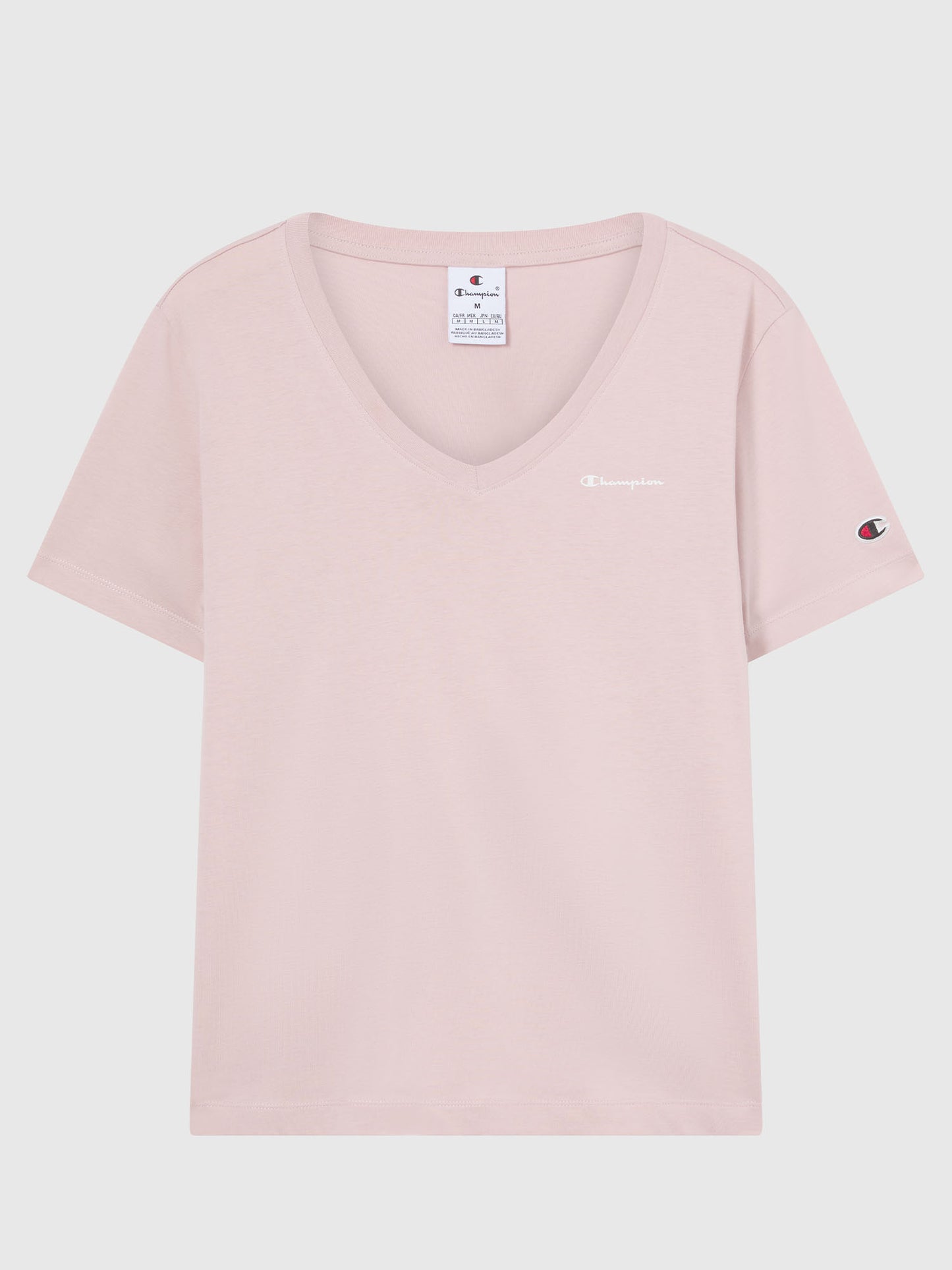 T-SHIRT COLLO A V CHAMPION DA DONNA ROSA