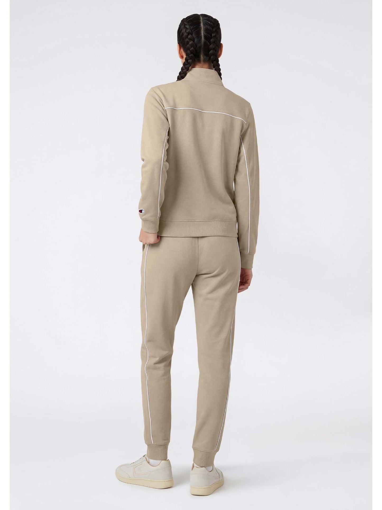 Champion tuta completa da donna beige full zip leggera