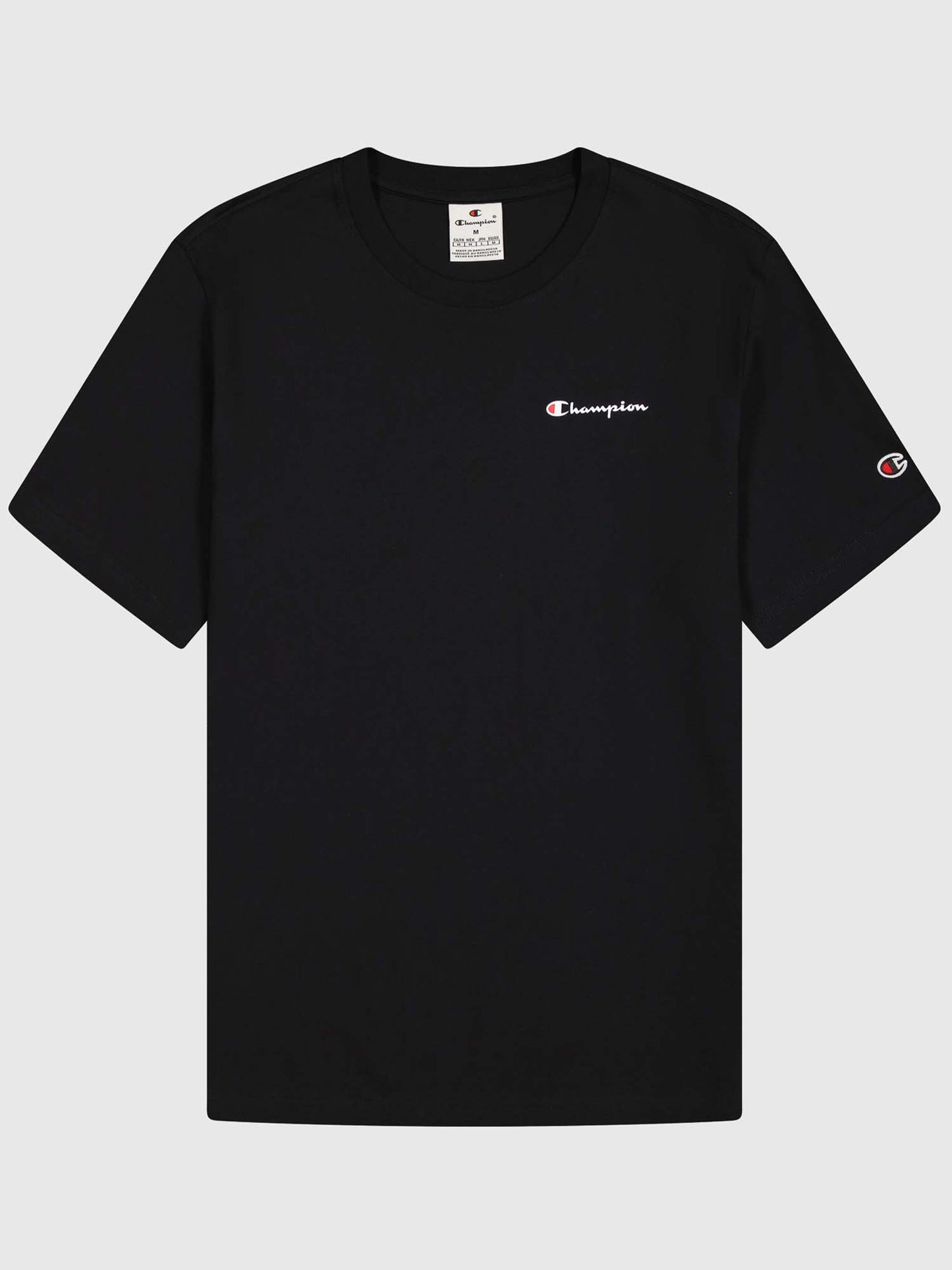 T-SHIRT CON LOGO PICCOLO CHAMPION UOMO NERO