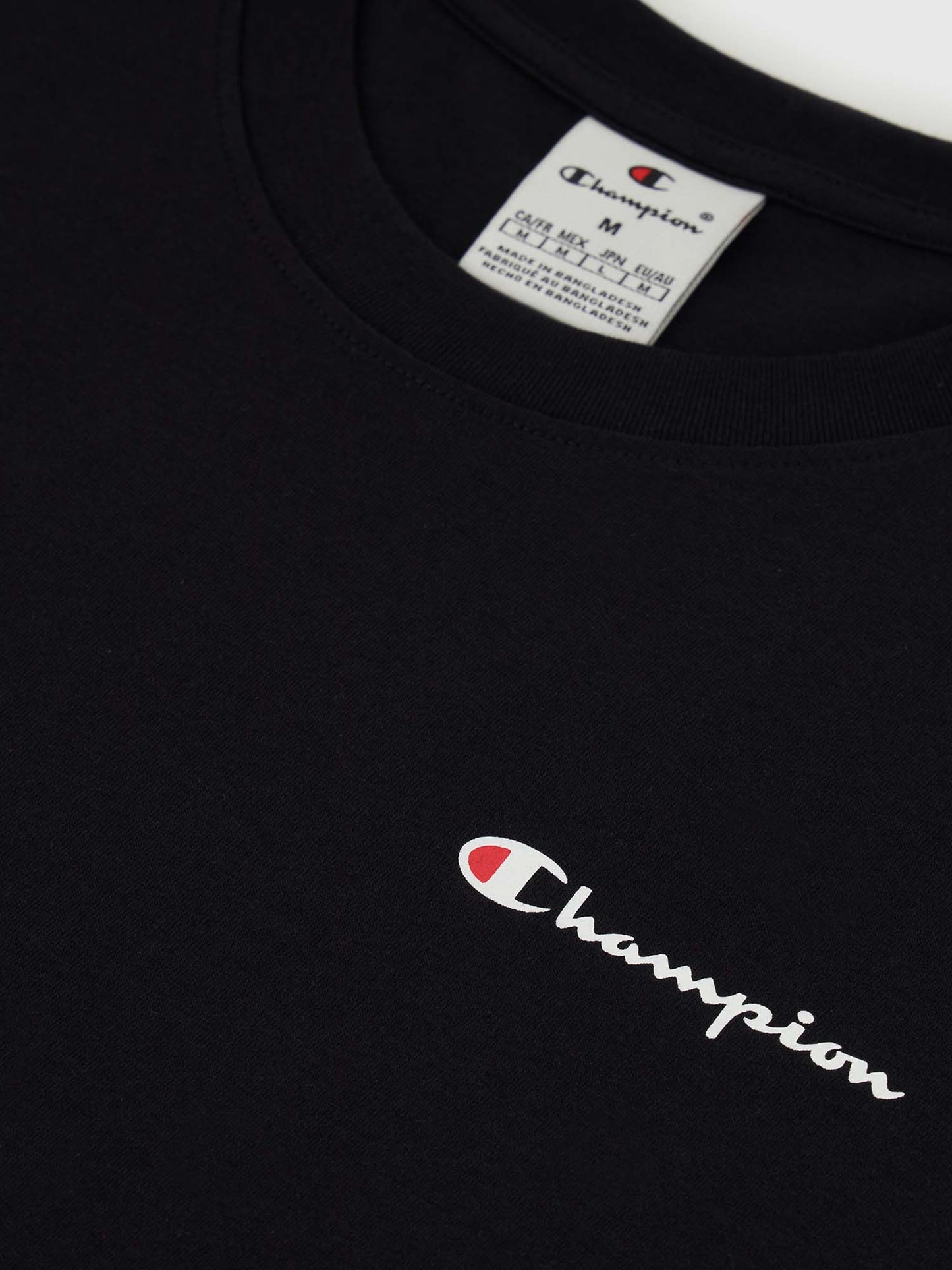 T-SHIRT CON LOGO PICCOLO CHAMPION UOMO NERO