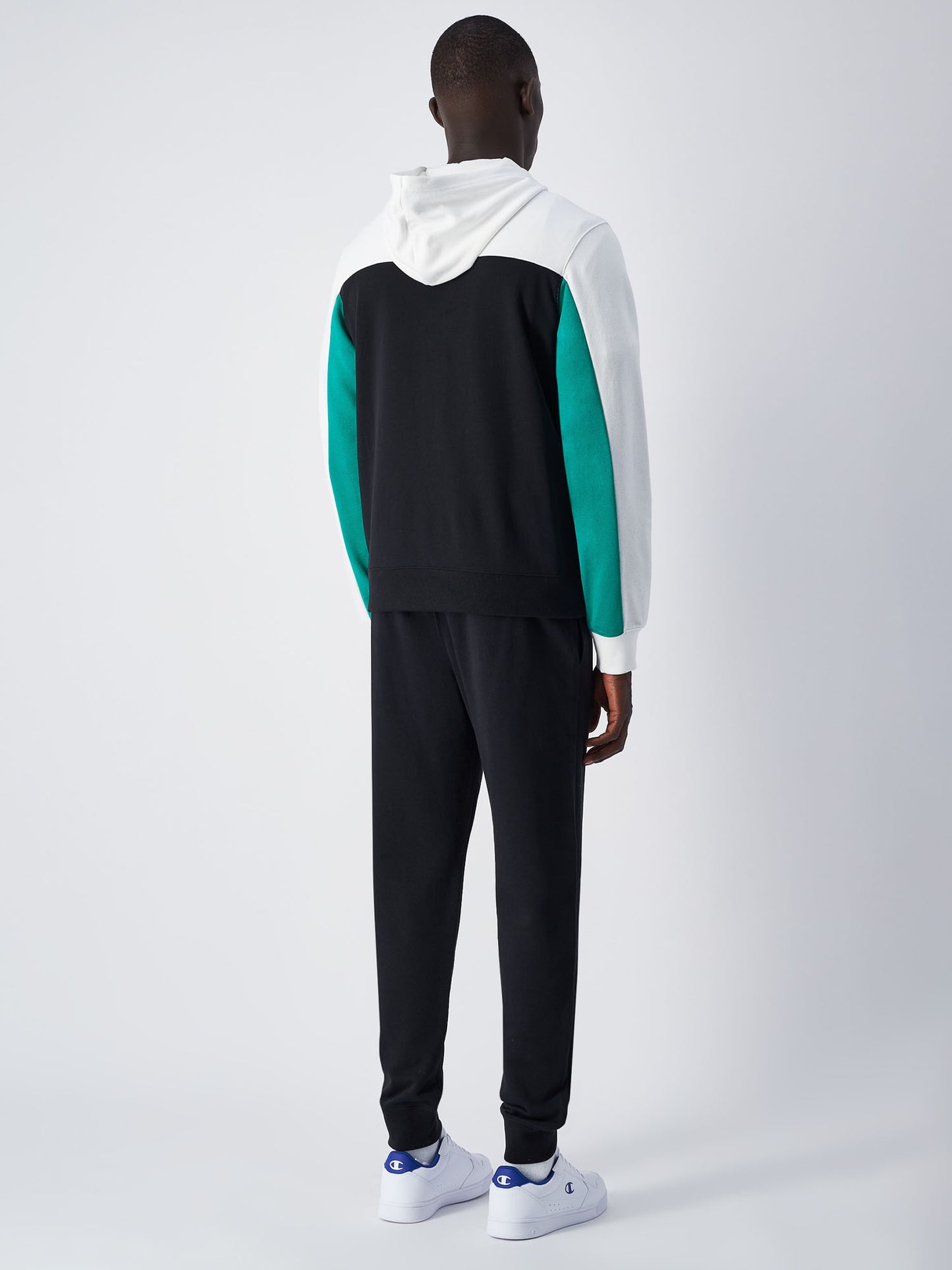 TUTA CHAMPION CON ZIP UOMO BIANCO-VERDE