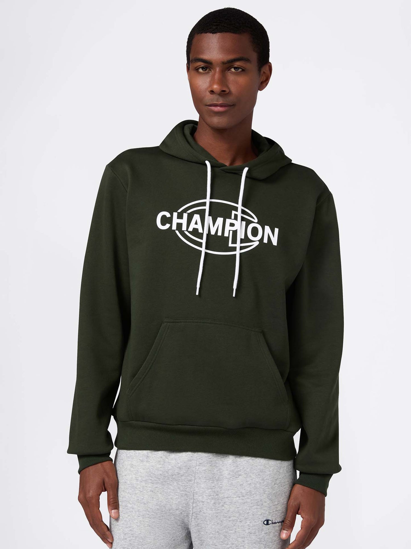 FELPA CON CAPPUCCIO CHAMPION DA UOMO VERDE
