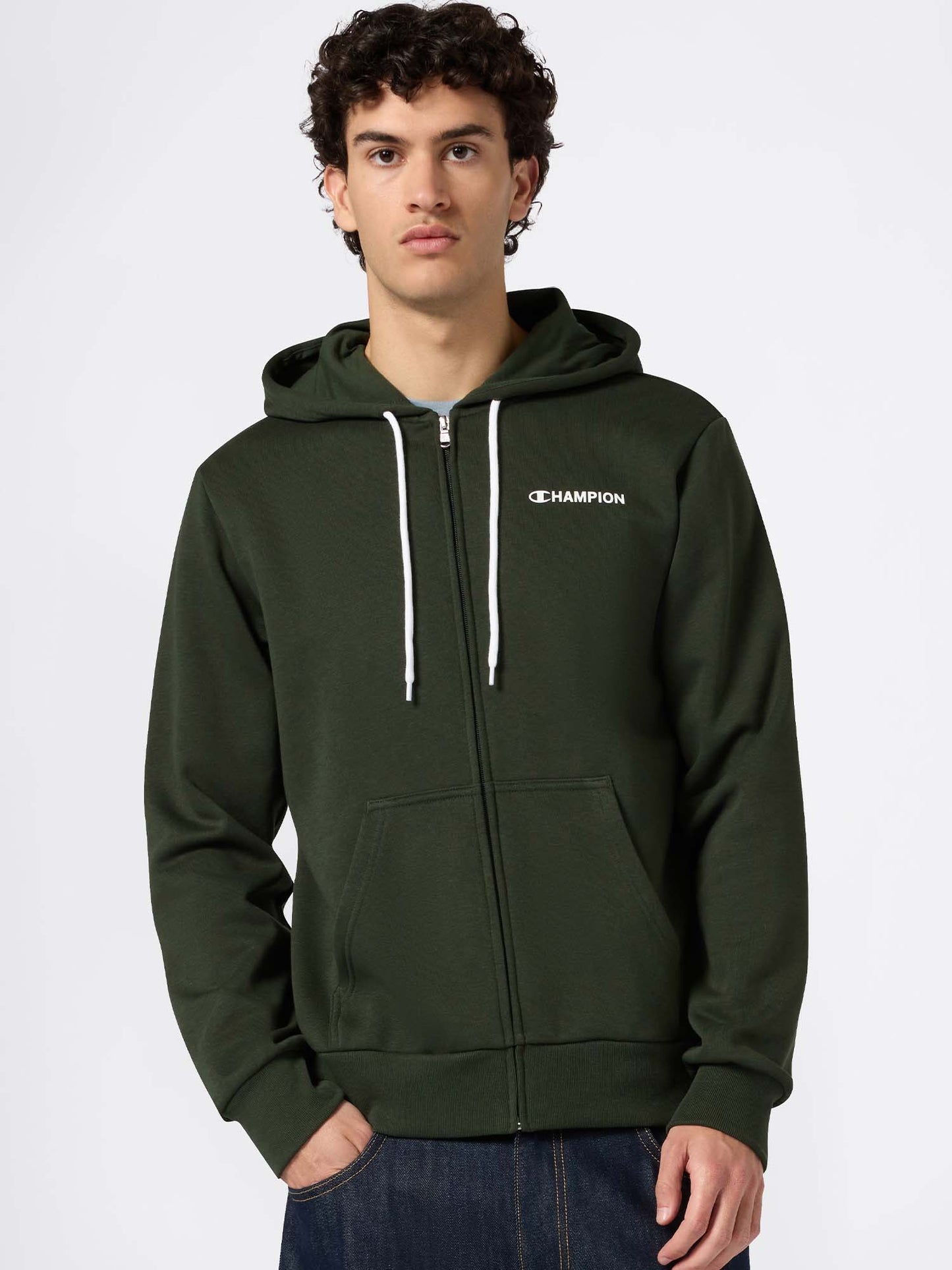 FELPA FULL ZIP CHAMPION DA UOMO VERDE