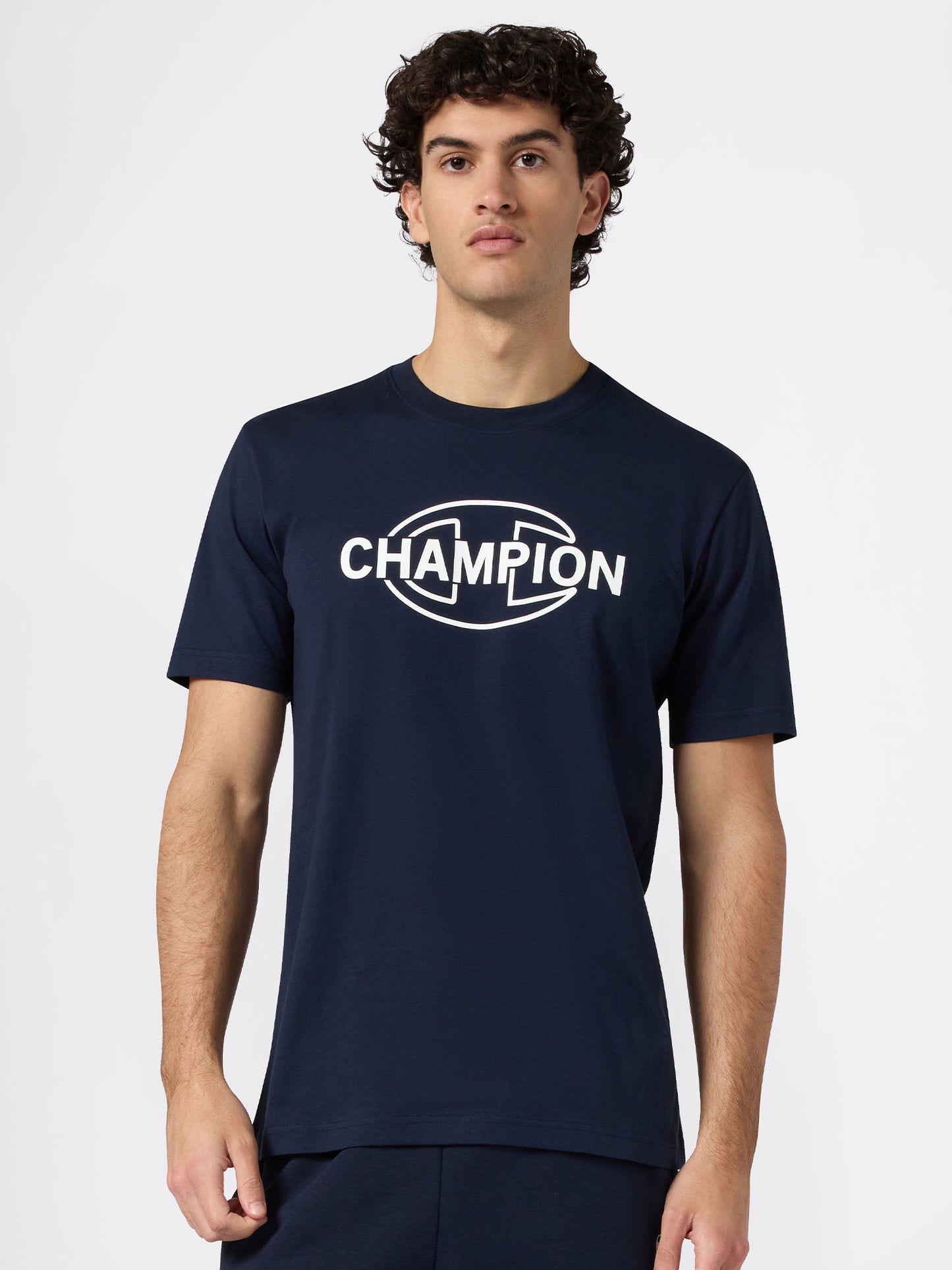 T-SHIRT GIROCOLLO CHAMPION DA UOMO BLU