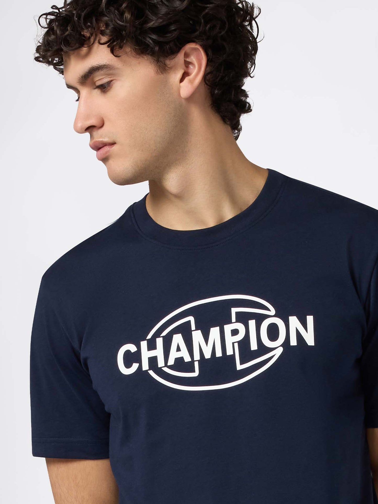 T-SHIRT GIROCOLLO CHAMPION DA UOMO BLU