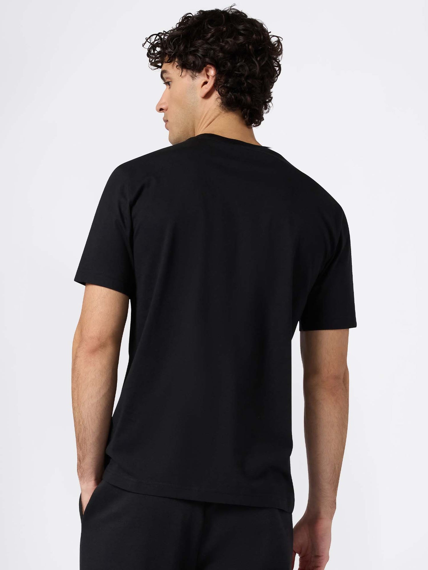 T-SHIRT GIROCOLLO CHAMPION DA UOMO NERO