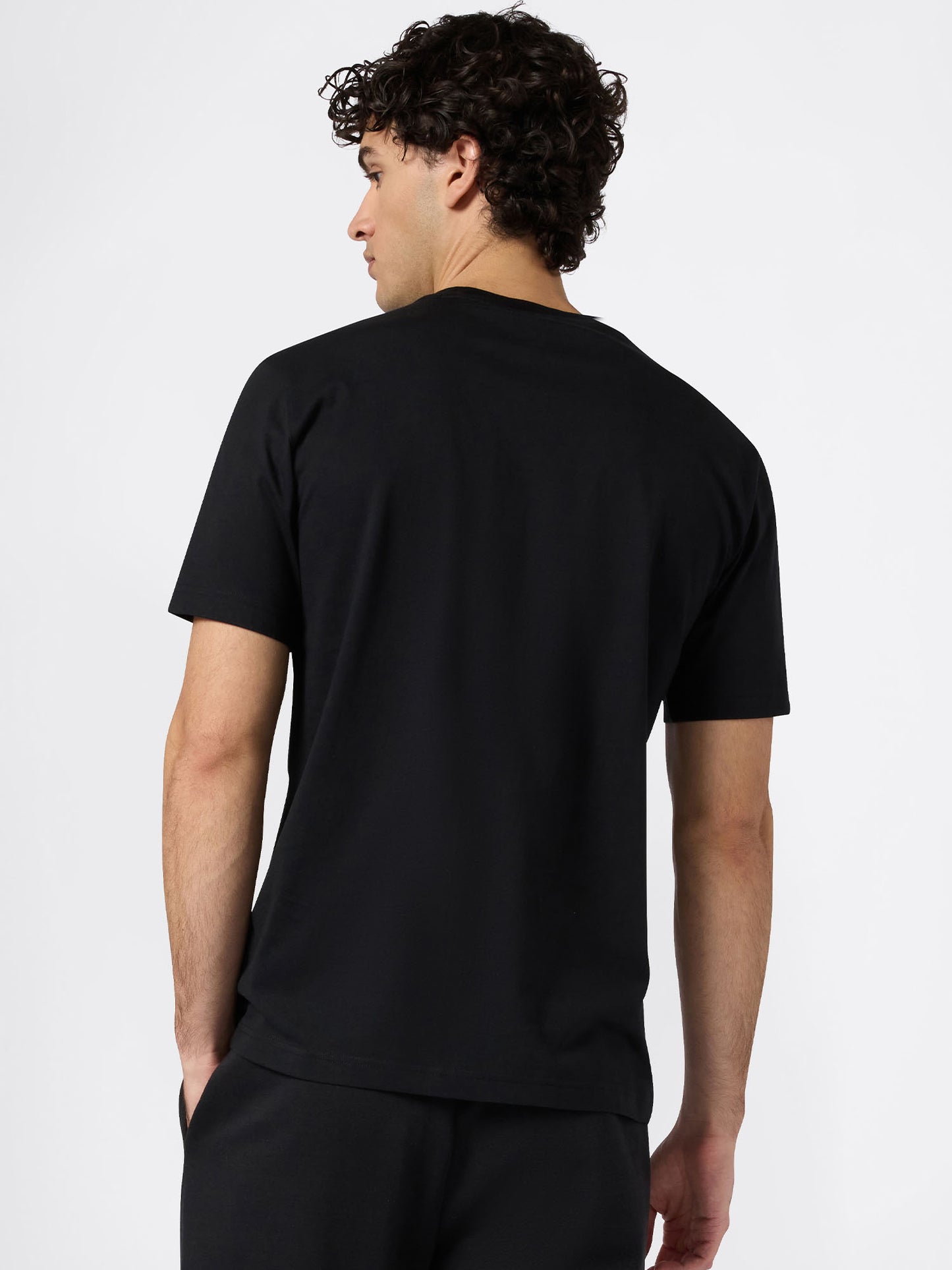 T-SHIRT GIROCOLLO CHAMPION DA UOMO NERO