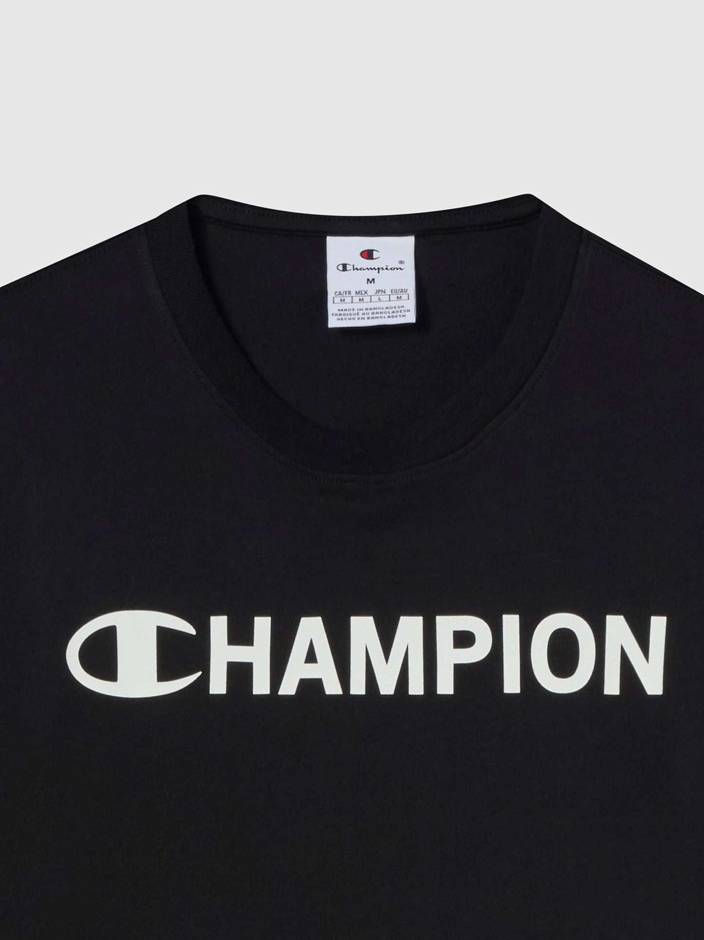 T-SHIRT GIROCOLLO CHAMPION DA UOMO NERO
