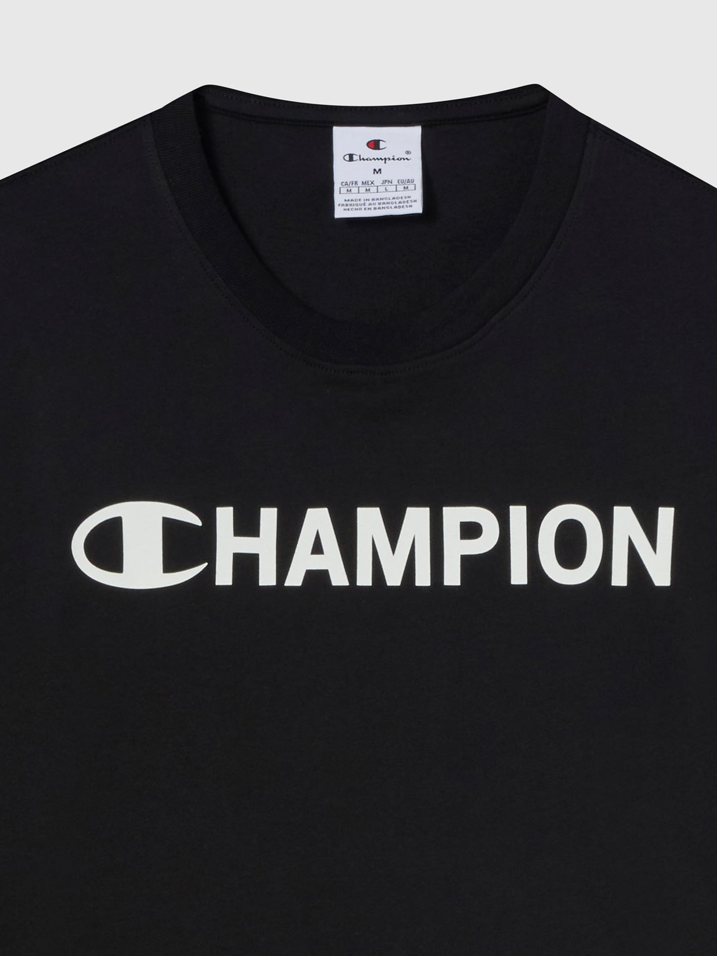 T-SHIRT GIROCOLLO CHAMPION DA UOMO NERO
