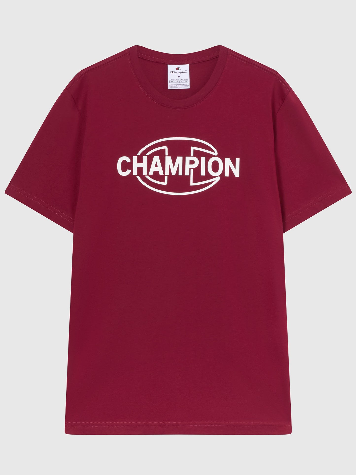 T-SHIRT GIROCOLLO CHAMPION DA UOMO BORDEAUX