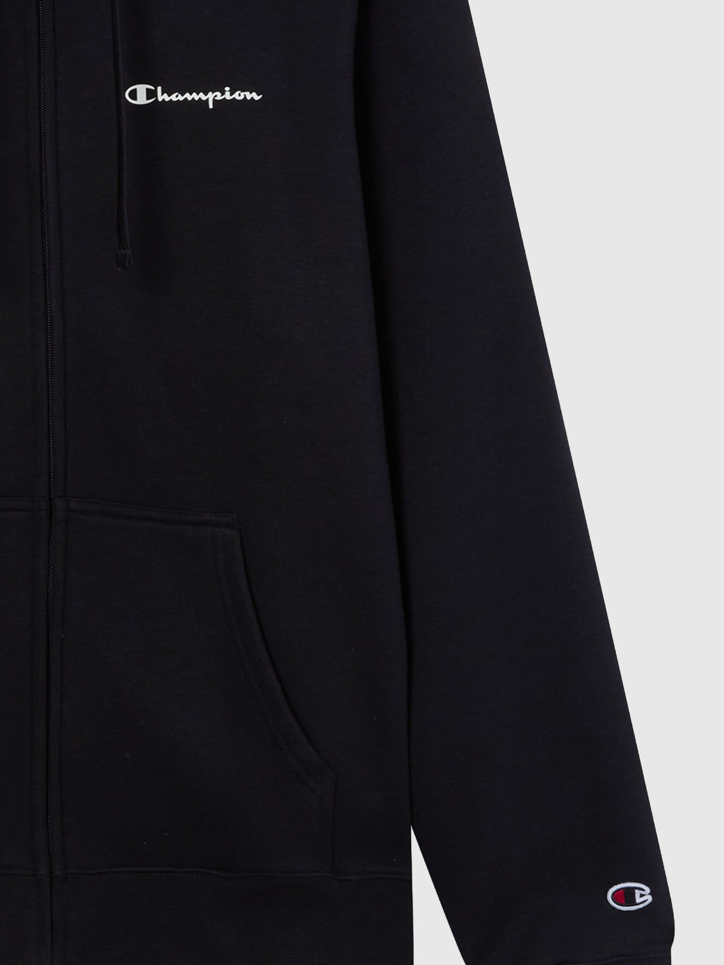 TUTA CON CAPPUCCIO FULL ZIP CHAMPION DA UOMO NERO