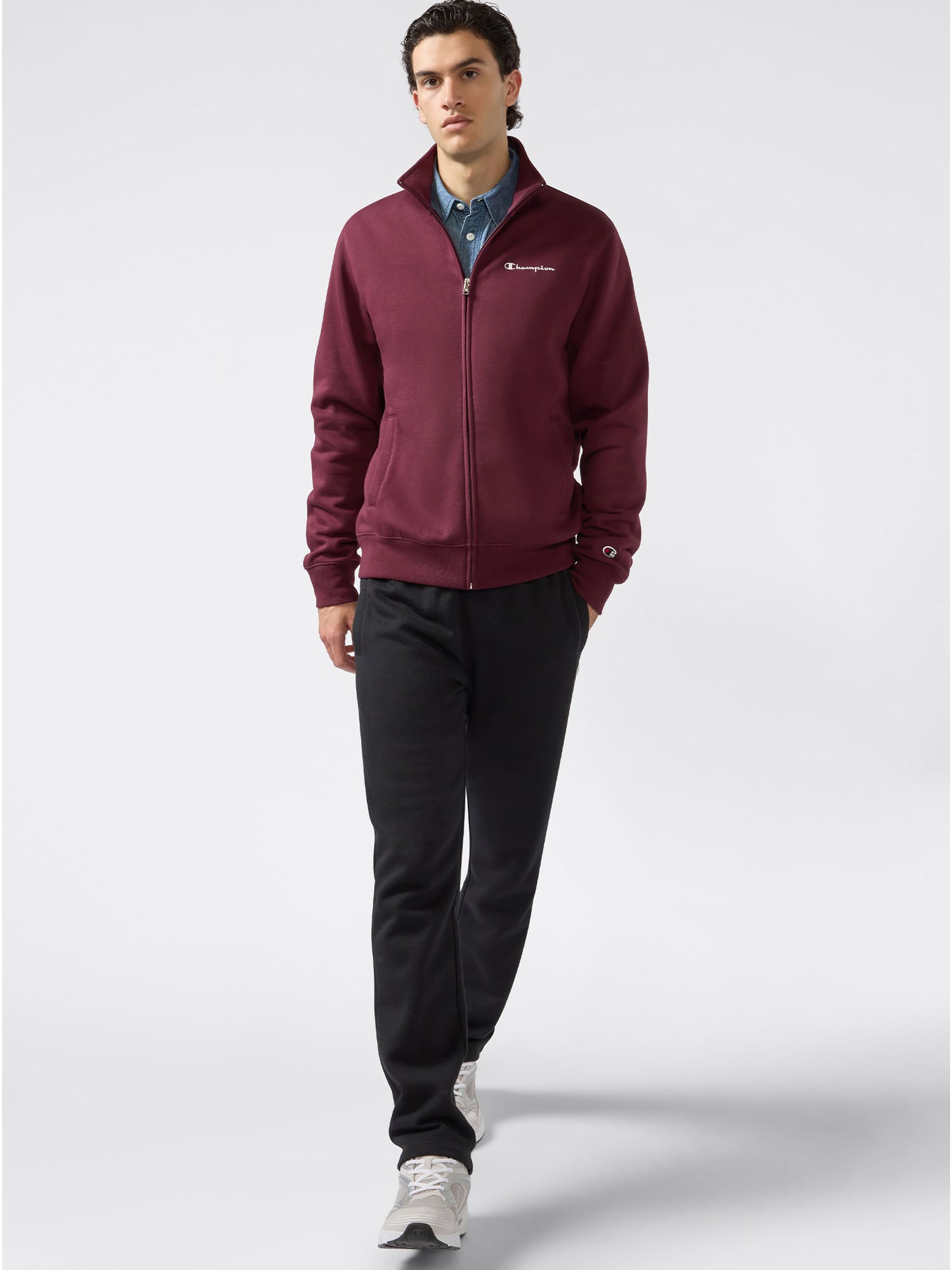 TUTA FULL ZIP CHAMPION DA UOMO BORDEAUX