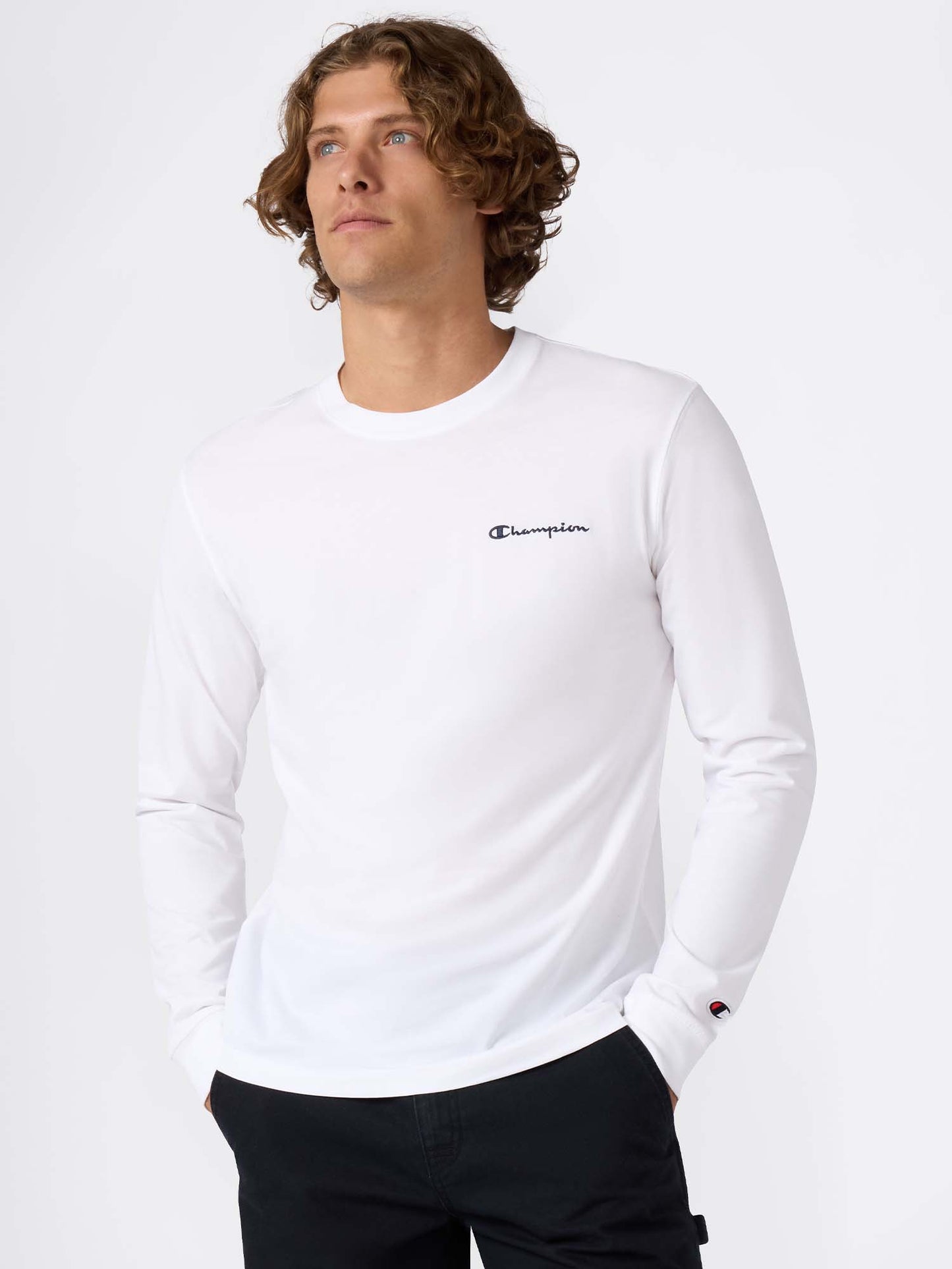 MAGLIA GIROCOLLO BASIC CHAMPION DA UOMO BIANCO