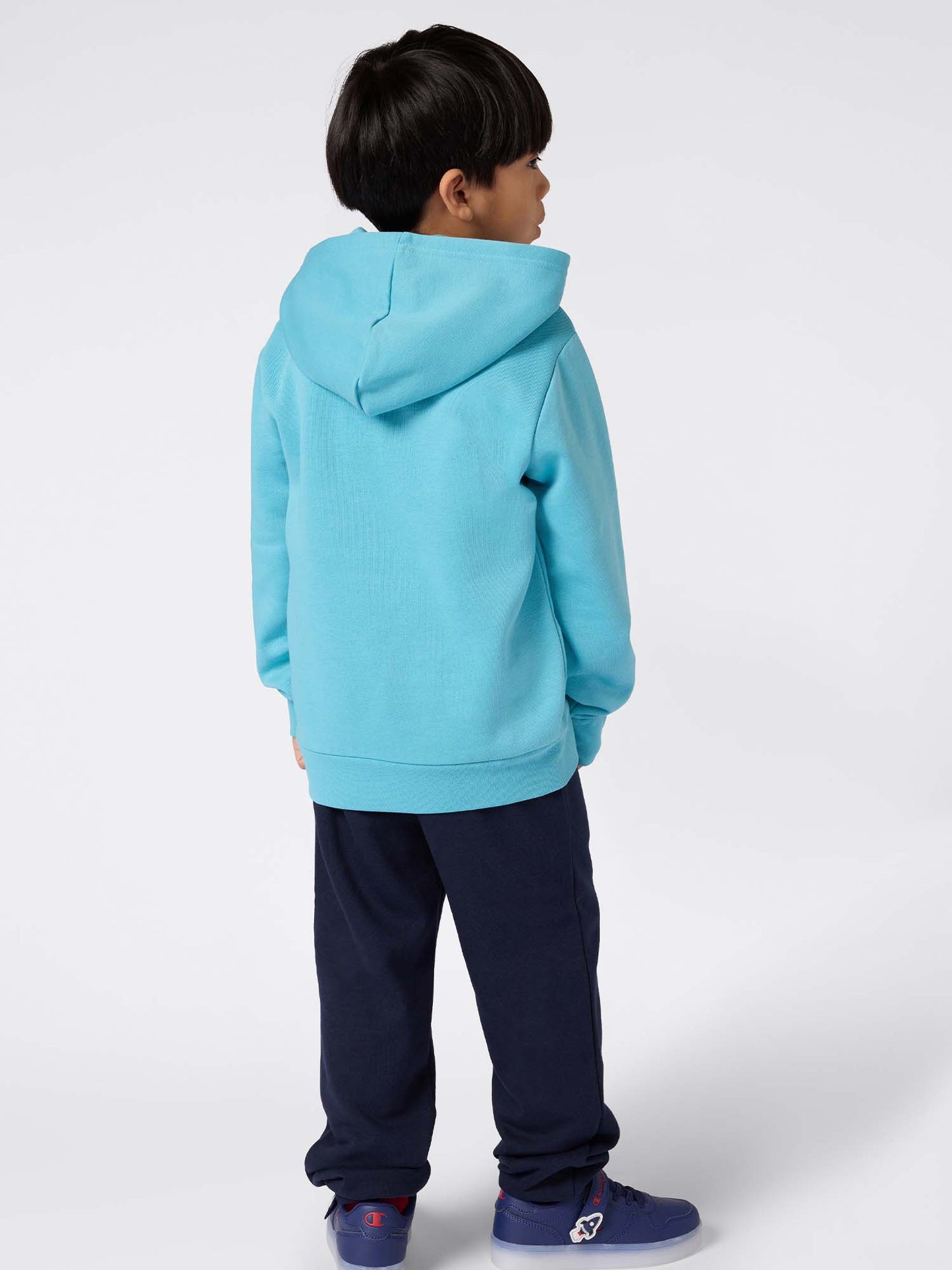 FELPA CON CAPPUCCIO CHAMPION DA BAMBINO CELESTE